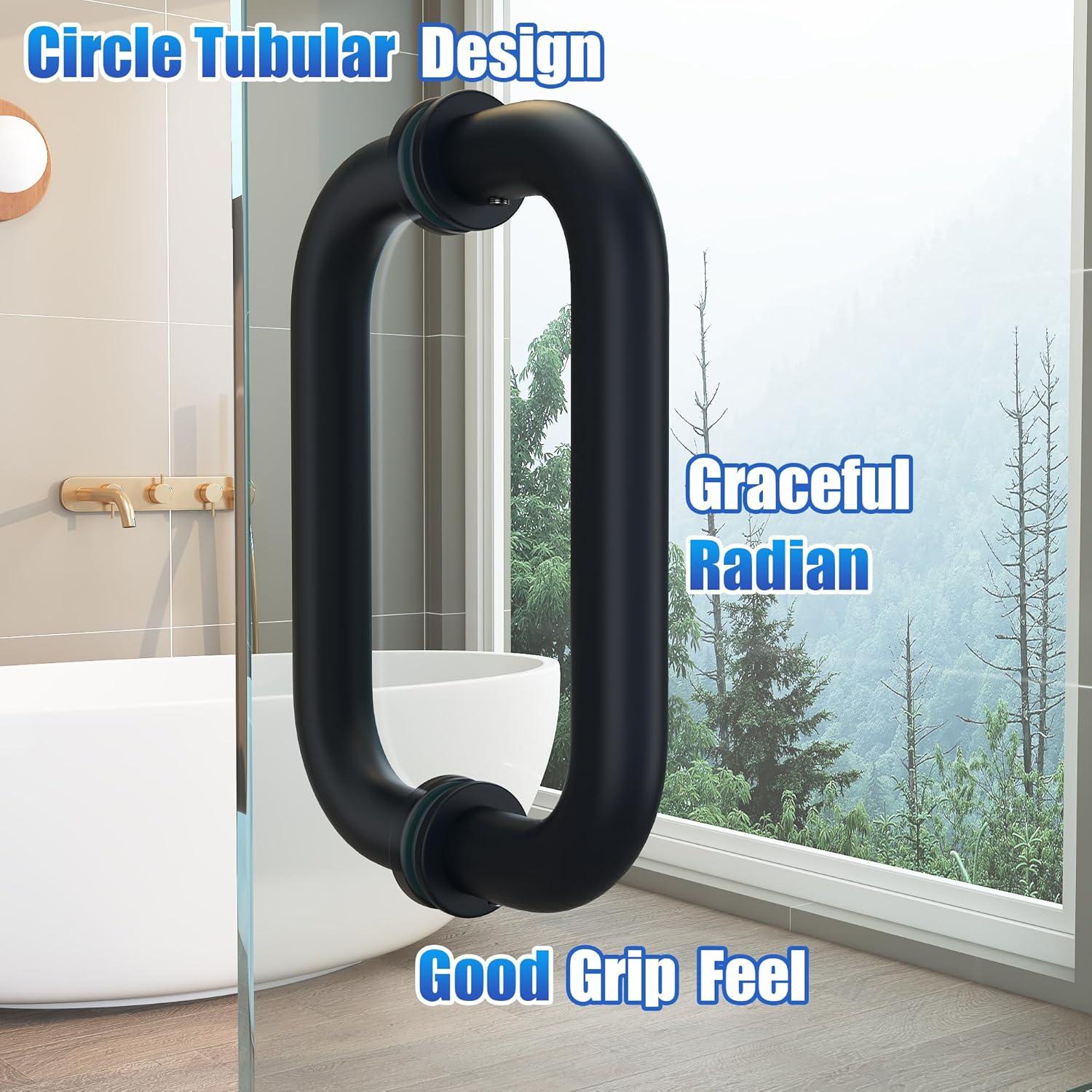 Sure-Loc Hardware Shower Door Handle, C Shape, 2-Sided