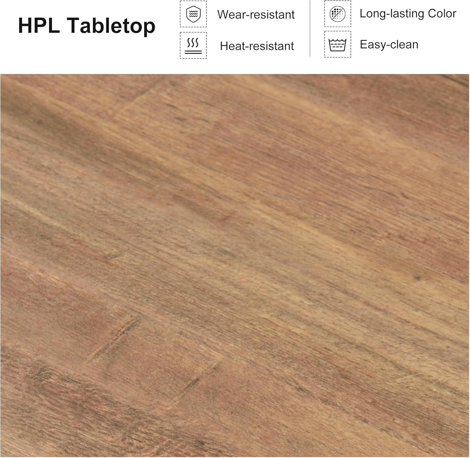 PURPLE LEAF 7 Pieces Patio Dining Set Aluminum Rectangular Table and Wicker Chairs with Cushions for Kitchen Porch Garden Modern Outdoor Furniture Sets, Beige and Dark Grey