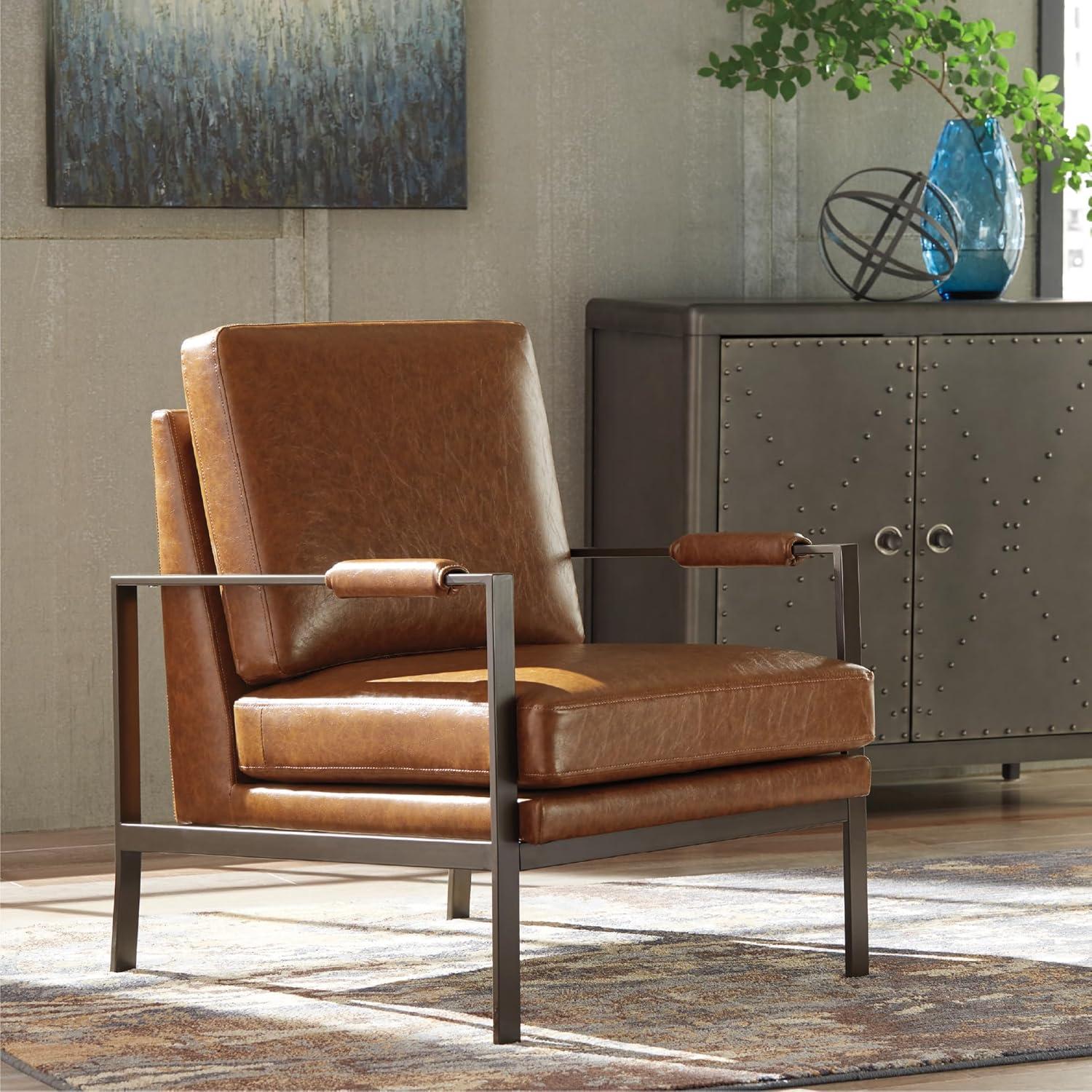 Signature Design by Ashley Contemporary Peacemaker Accent Chair Brown