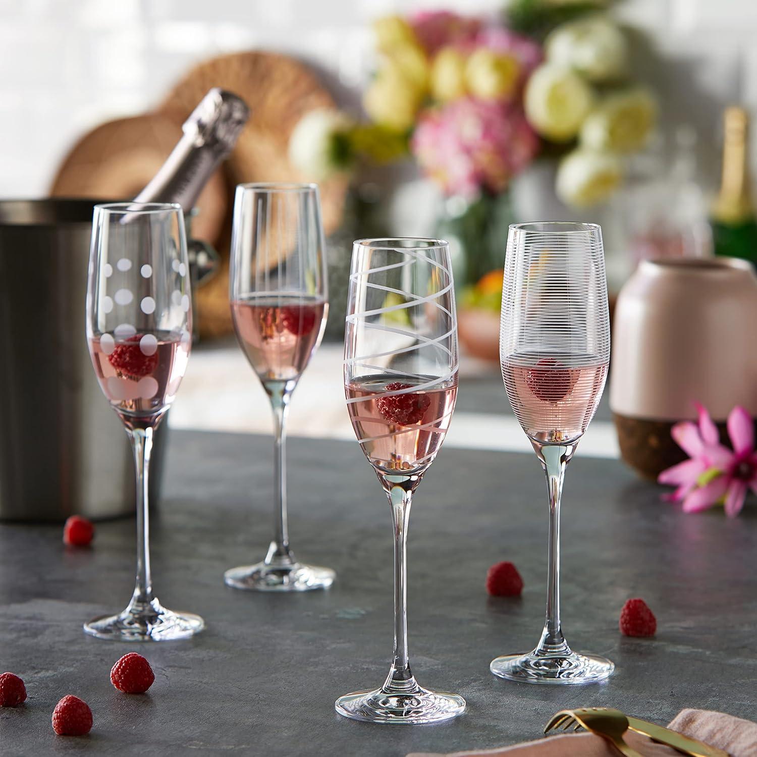 Mikasa Cheers 8-Ounce Champagne Flutes, Service for 4