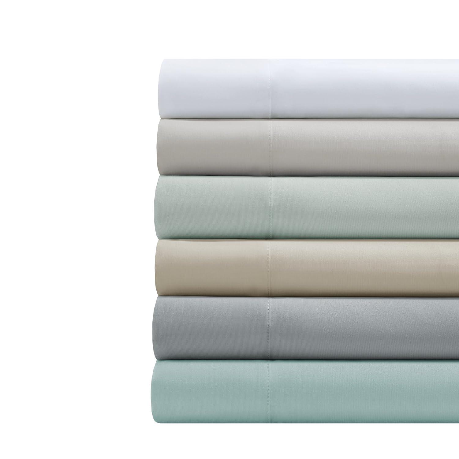 Comfort Spaces Microfiber Coolmax Solid Sheet Set, Queen, Aqua
