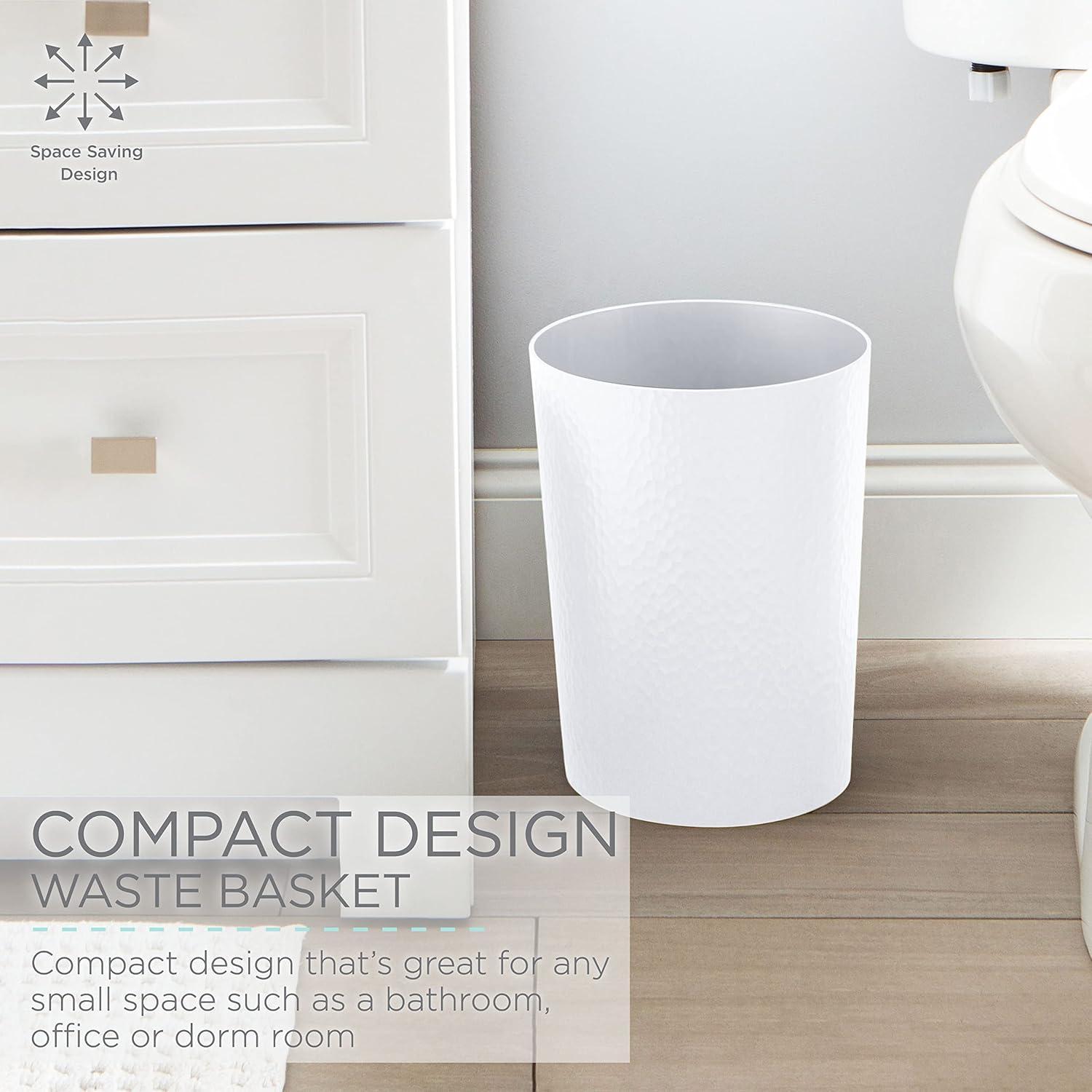 Bath Bliss Plastic Open Waste Basket (Set of 4)