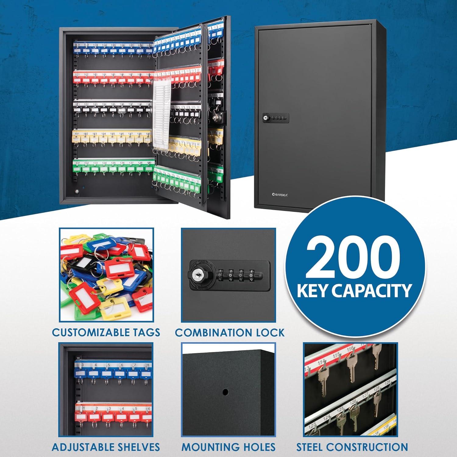 Barska 200 KEY COMBINATION ADJUSTMENT KEY LOCK BOX BLACK