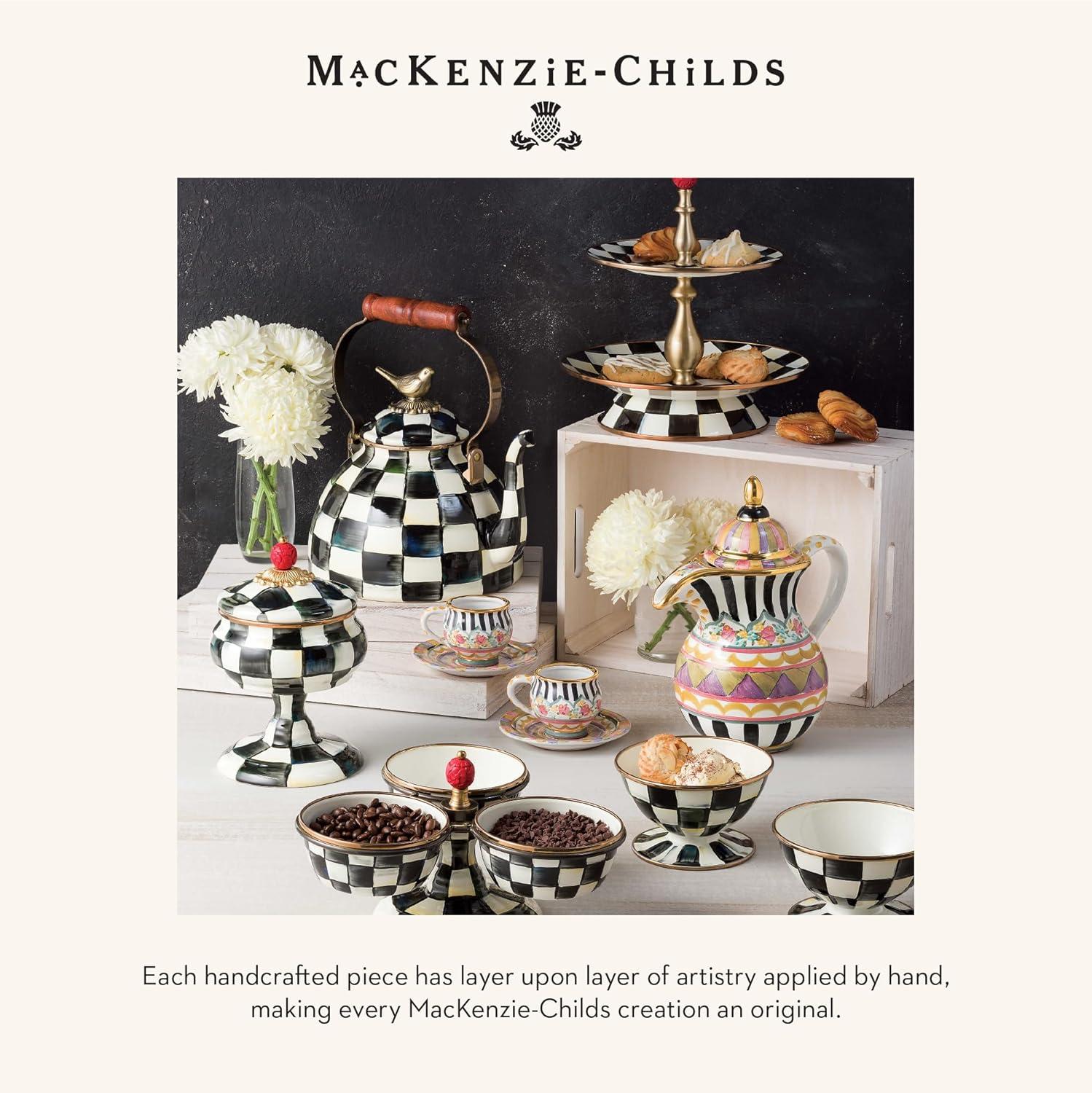 Black and White Checkered Stainless Steel Salad Serving Set