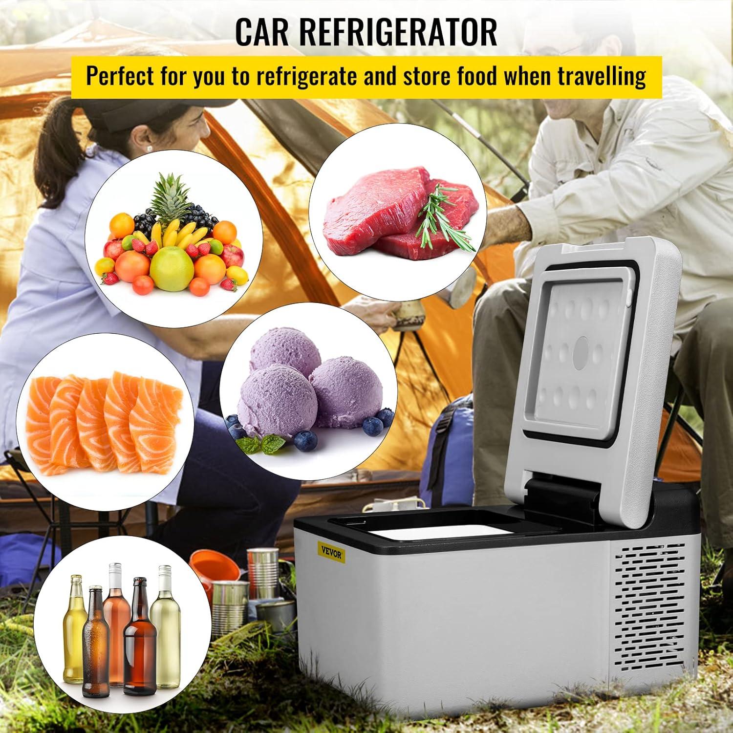 Compact Silver 10 Quart Portable RV Smart Freezer