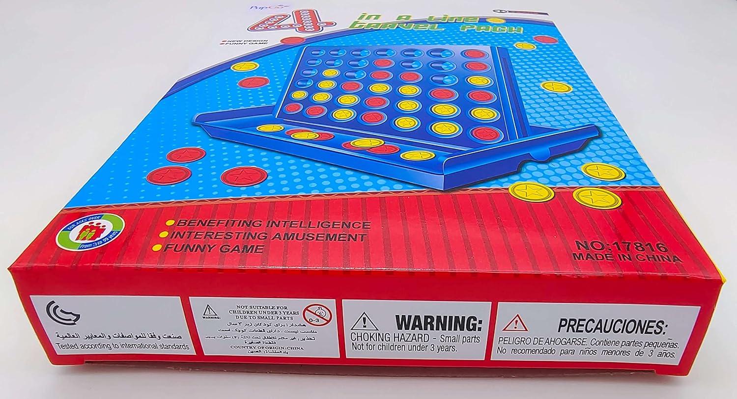 FNNMNNR Four in a Row Line Up 4 Gaming Fun Set  Travel Portable Convenient Size  Classic Fun Educational Family Games