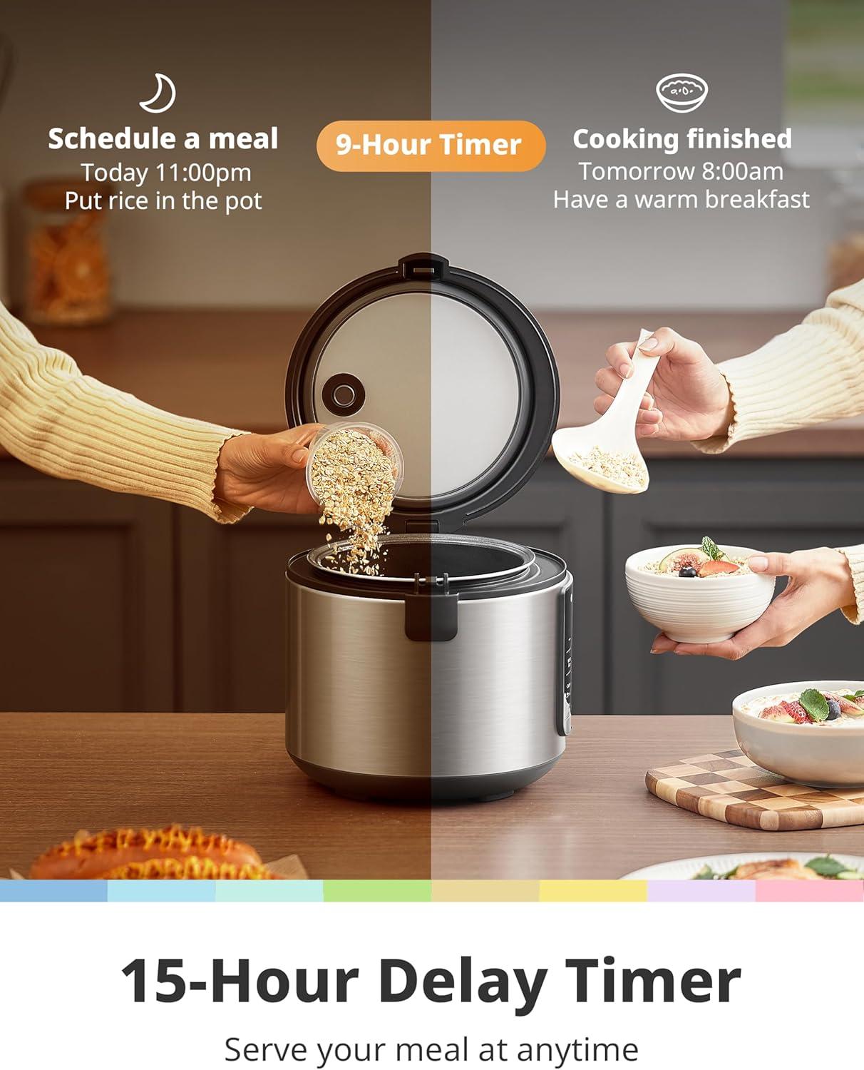 Comfee' Comfee' 8 Cup 6-in-1 Rice Cooker