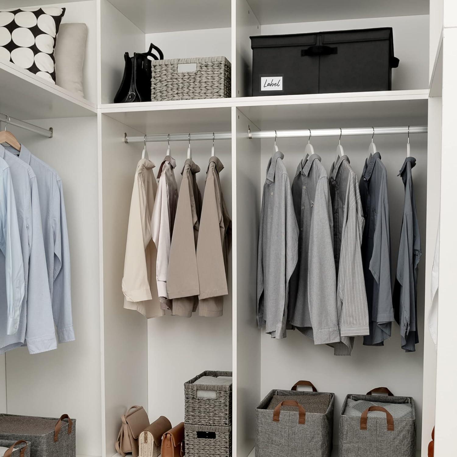 GRANNY SAYS Fabric Storage Bin with Lid, Decorative Storage Box, Extra Large Storage Baskets, Closet Organizer, Gray, 1-Pack