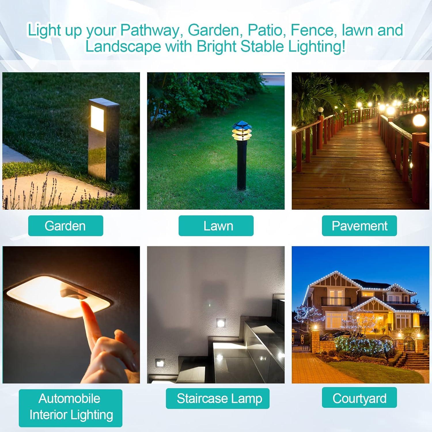 Kscjdg 18W 12V T5 Light Bulb Replacement Landscape Light Bulbs -Wedge Base Lights Bulb -Malibu Lights Bulbs -Low Voltage Landscaping Light Bulbs - 20 Pack (18W)