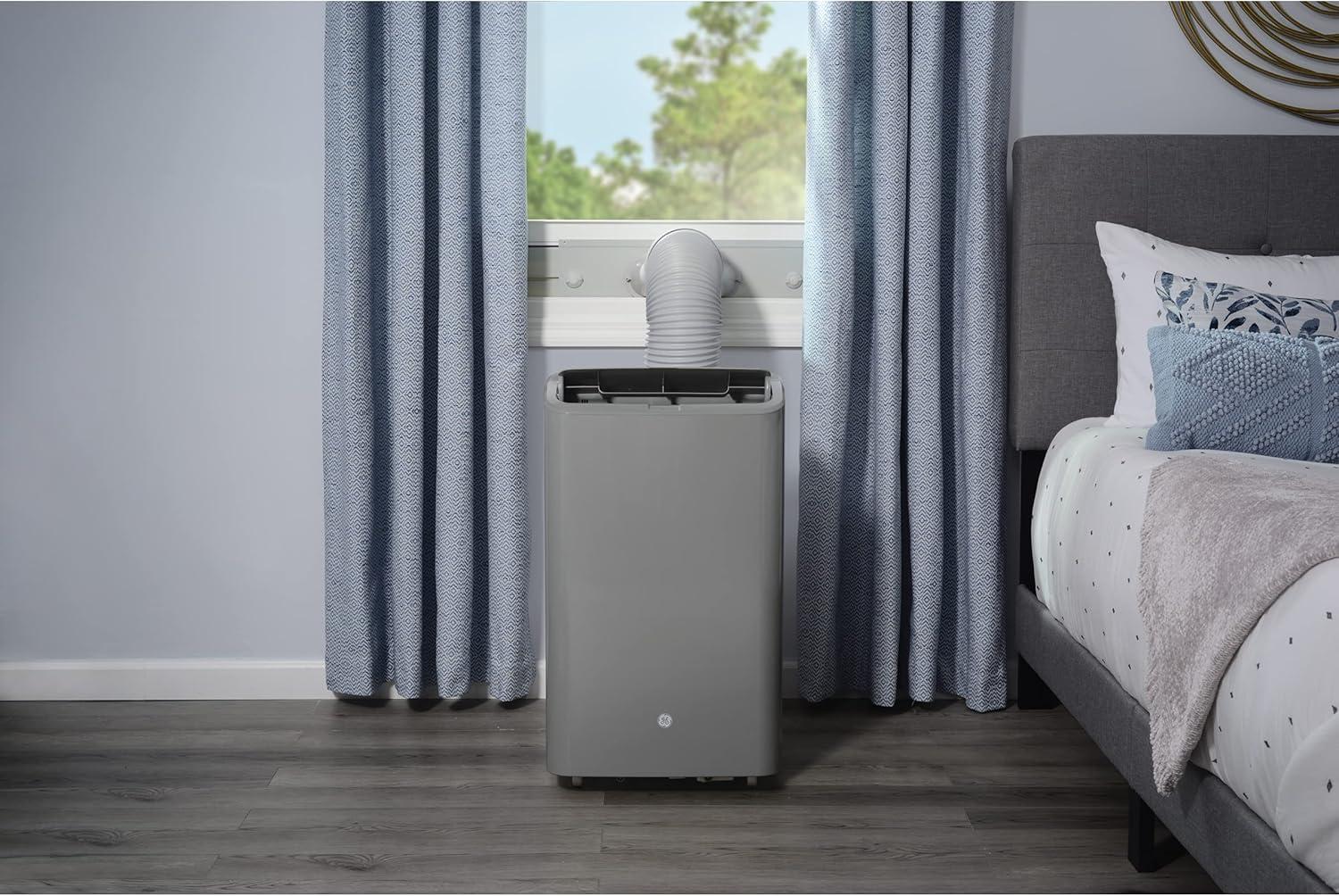 GE 8,500 BTU Gray Portable Air Conditioner with Heater and Remote