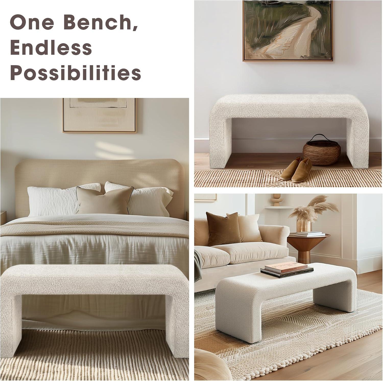 Steve Boucle Waterfall Bench