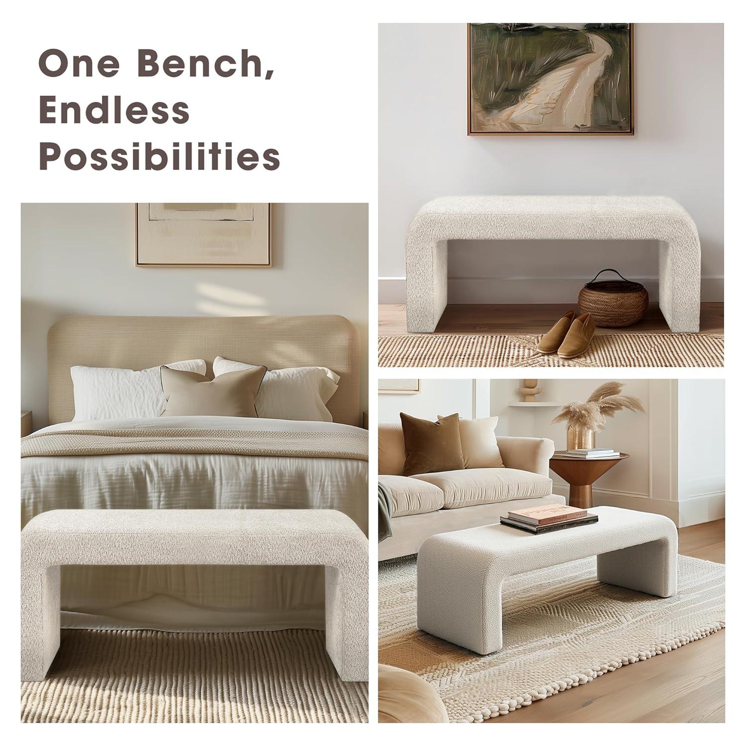 Steve Boucle Waterfall Bench