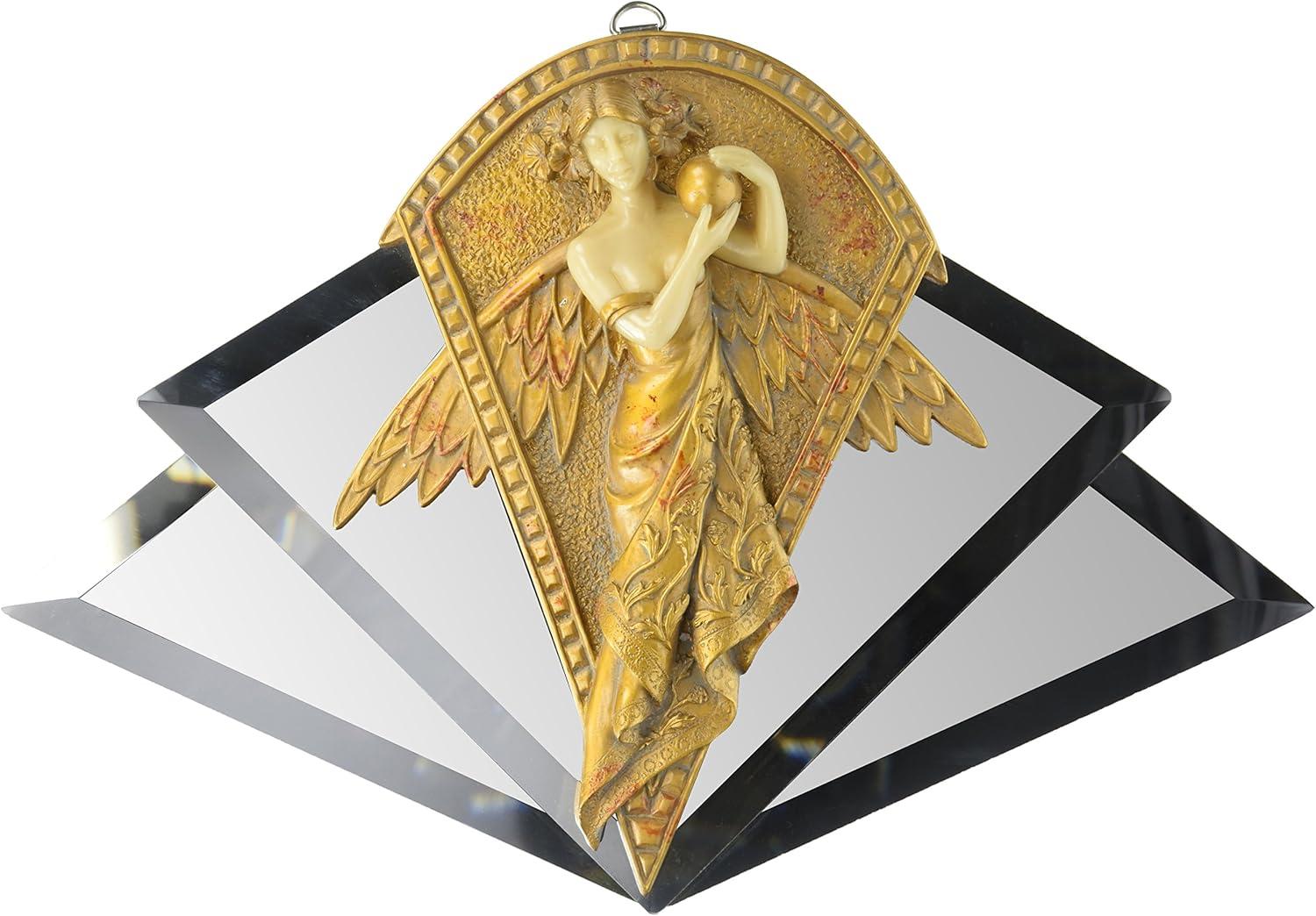 Design Toscano Art Nouveau Angel Mirrored Wall Sculpture