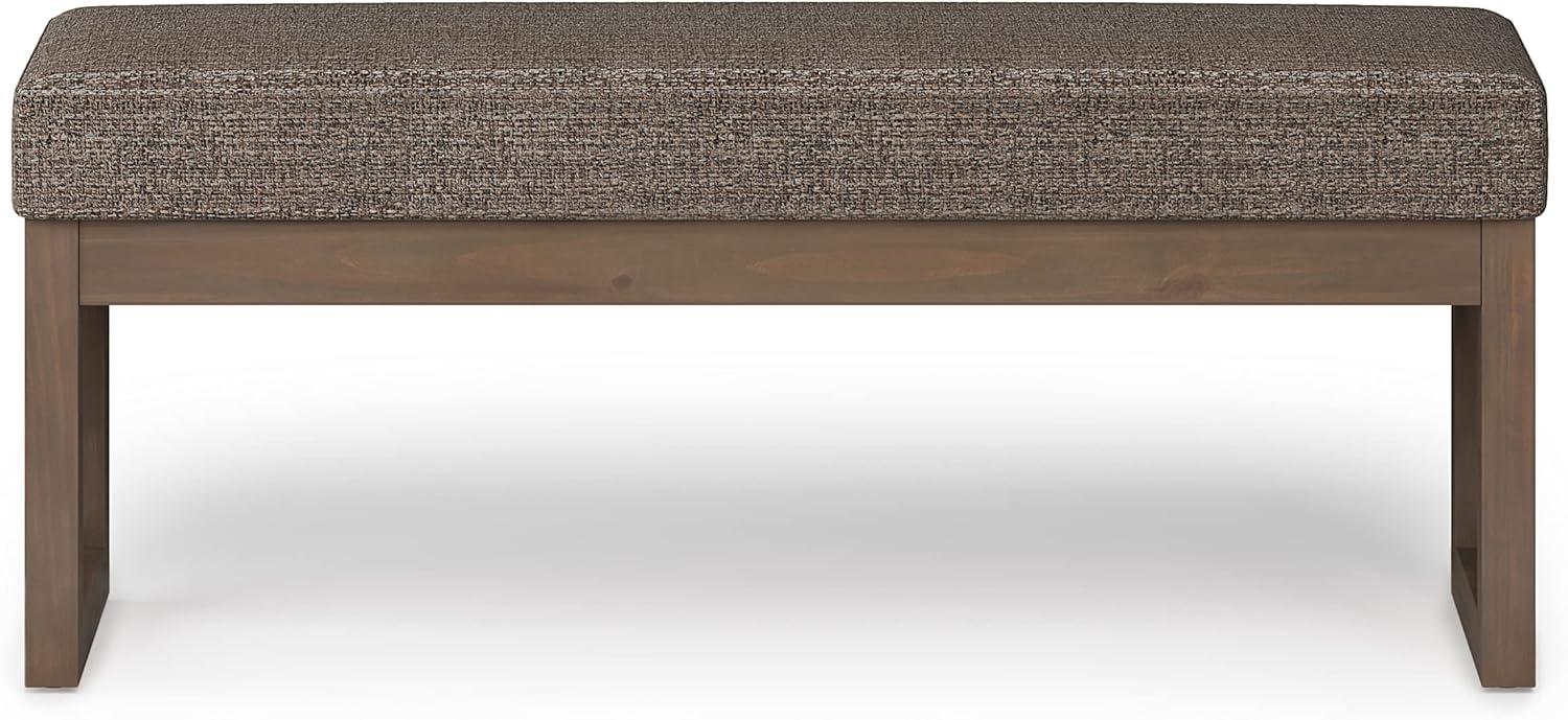 Milltown Tweed Style Fabric Upholstered Bench