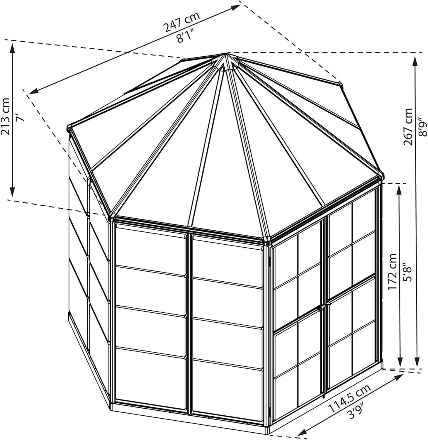 Palram - Canopia Oasis Hexagonal Hobby Greenhouse Kit
