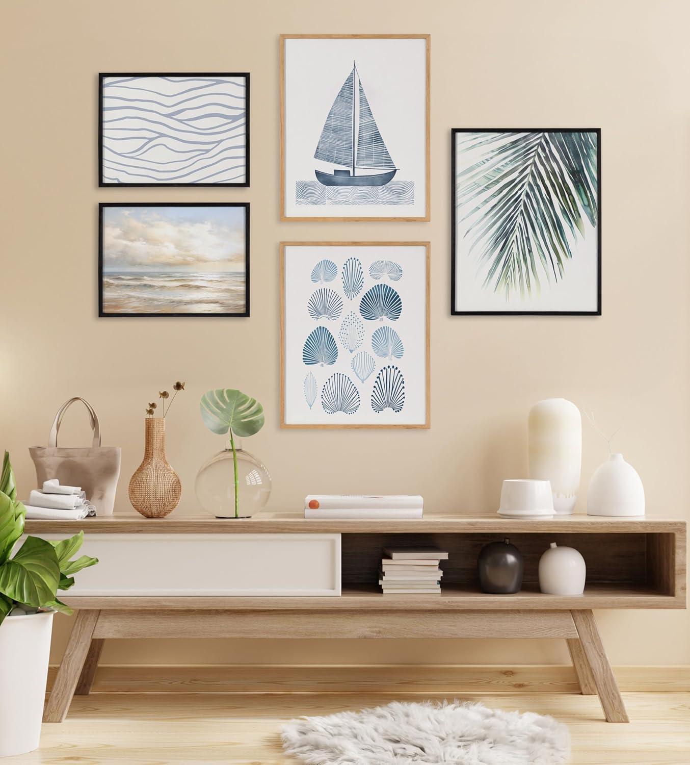 Kate & Laurel All Things Decor 16"x20" Gallery Tropical Modern Botanical Palm Print by The Creative Bunch Studio Gold