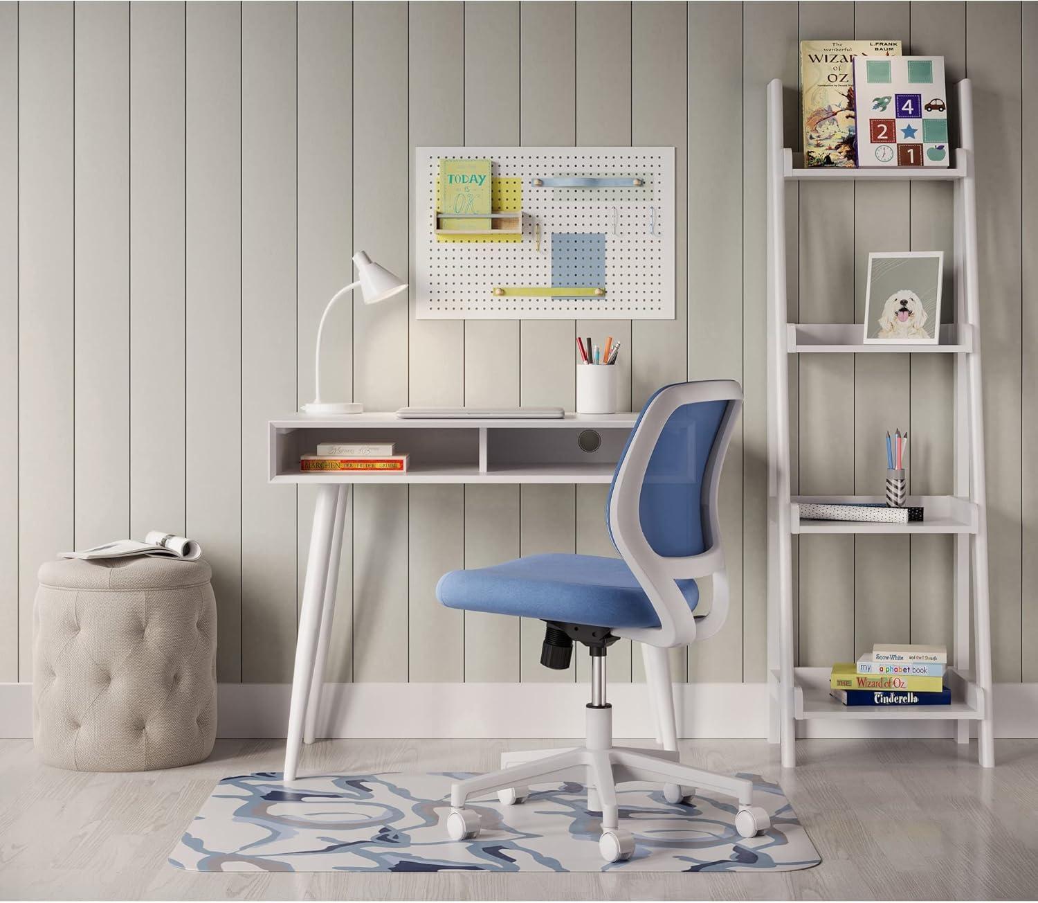Realspace® 60"H 4-Shelf Narrow Ladder Bookcase, White