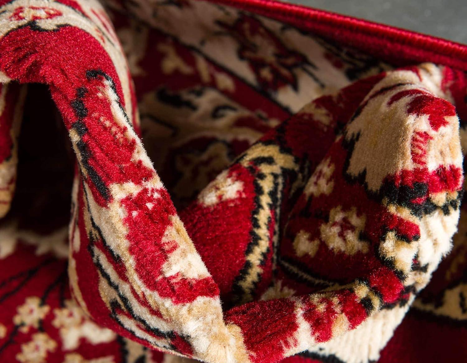 Unique Loom 5' 3 x 8' 0 Red Espahan Cape Cod Area Rug