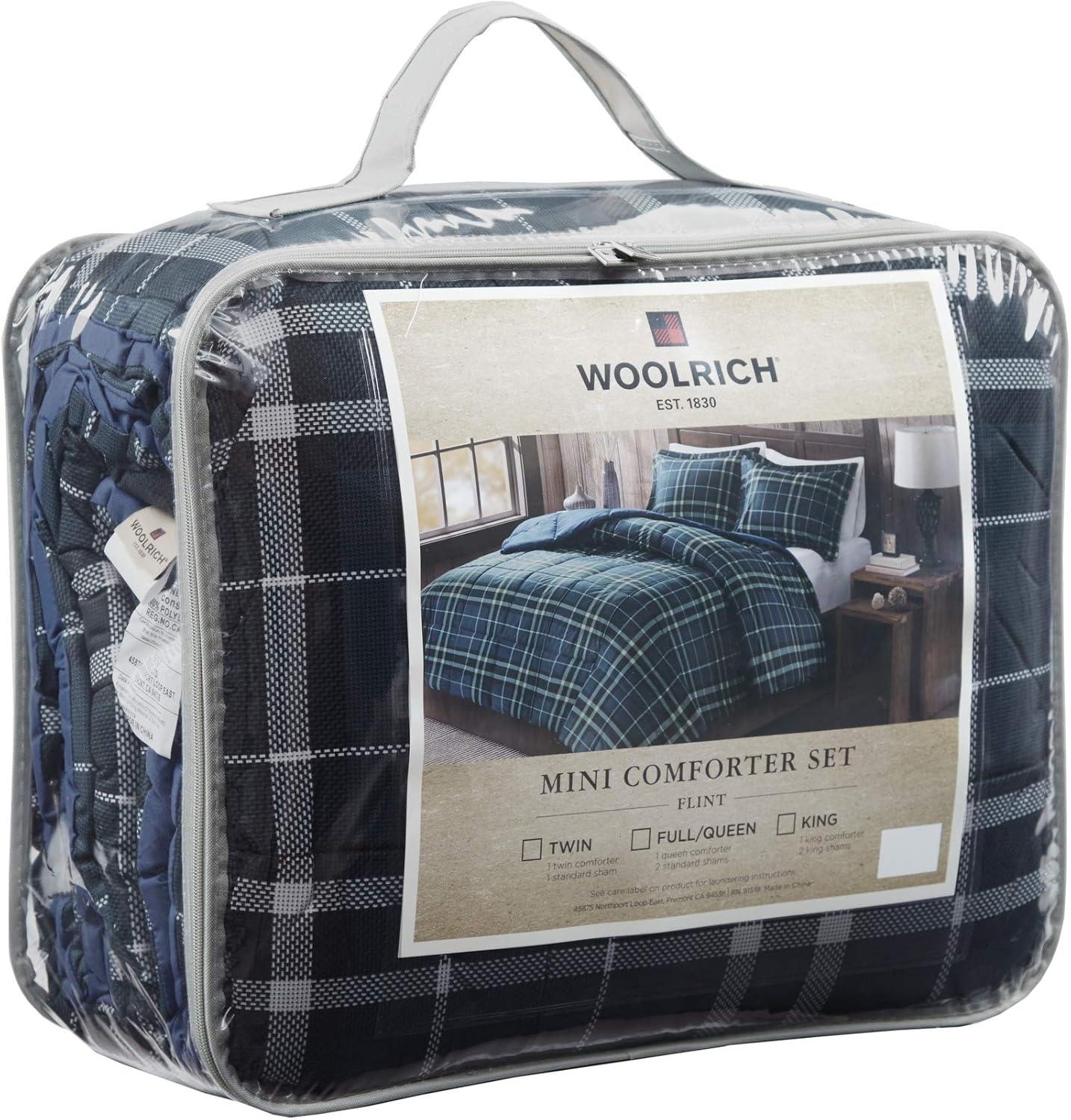 Flint CozySpun Down Alternative Comforter Mini Set Navy - Woolrich