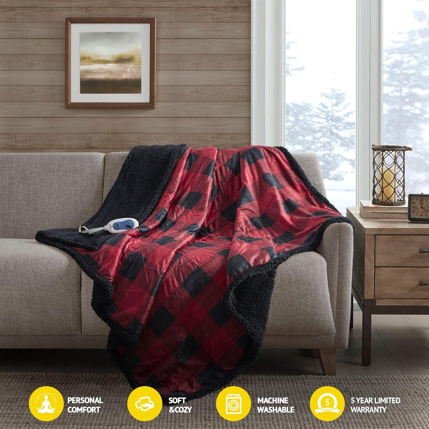 Woolrich Woolrich Linden Oversized Mink to Berber Heated Throw