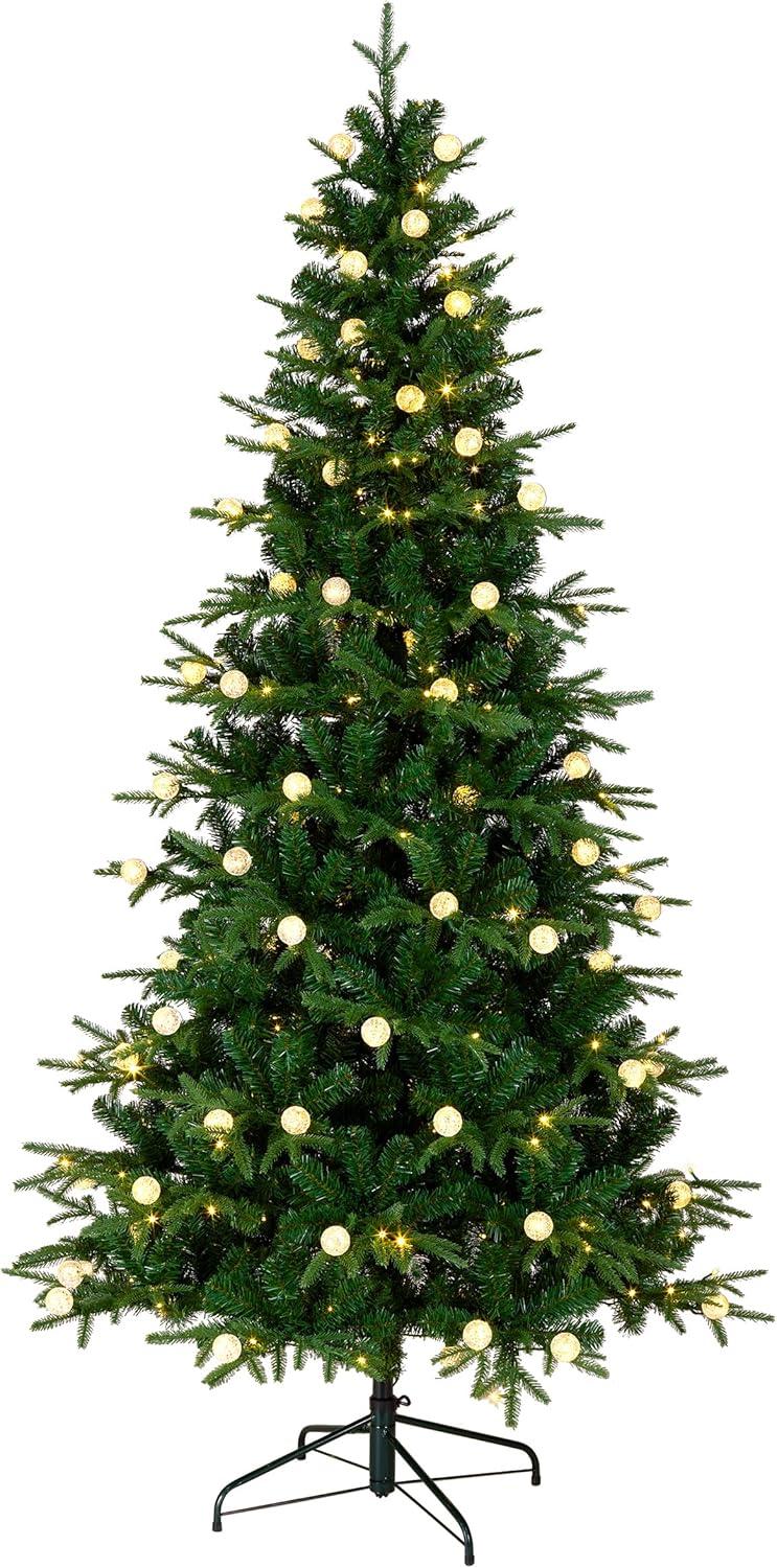 National Tree Company Pre-lit Feel Real Duxbury Artificial Christmas Tree with Dual Color LED Lights