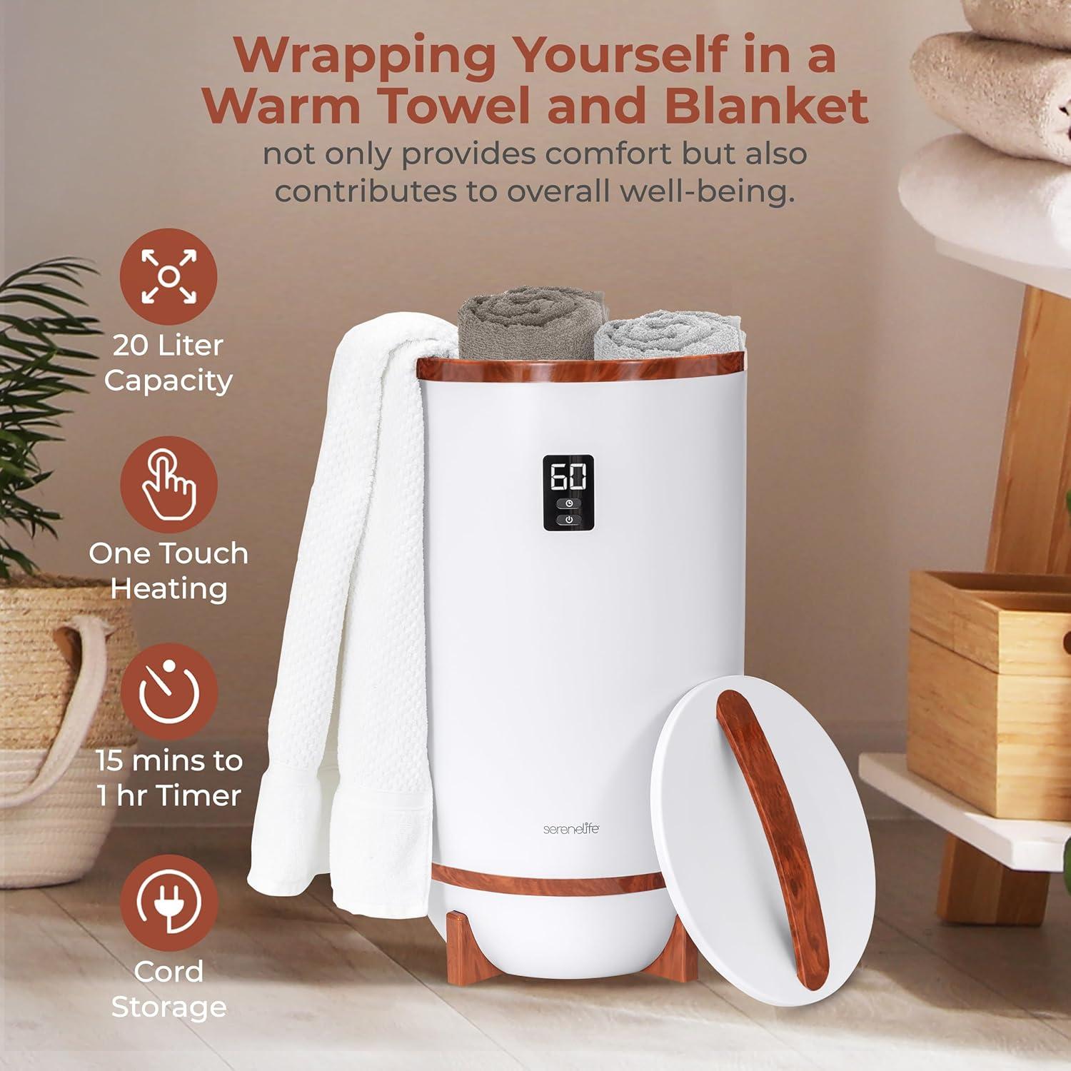 SereneLife Single Touch Electric Towel Warmer