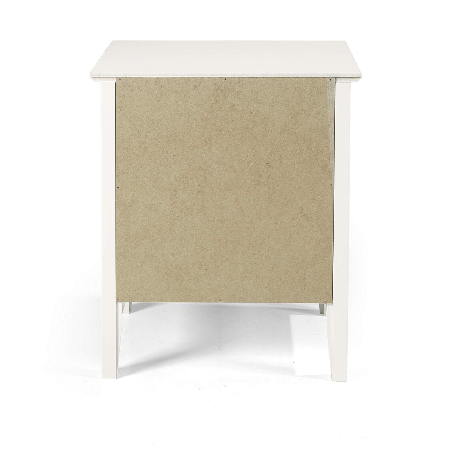 Alaterre Furniture Simplicity Nightstand, Bedside Table with Drawer, Perfect for Kids Bedroom, White