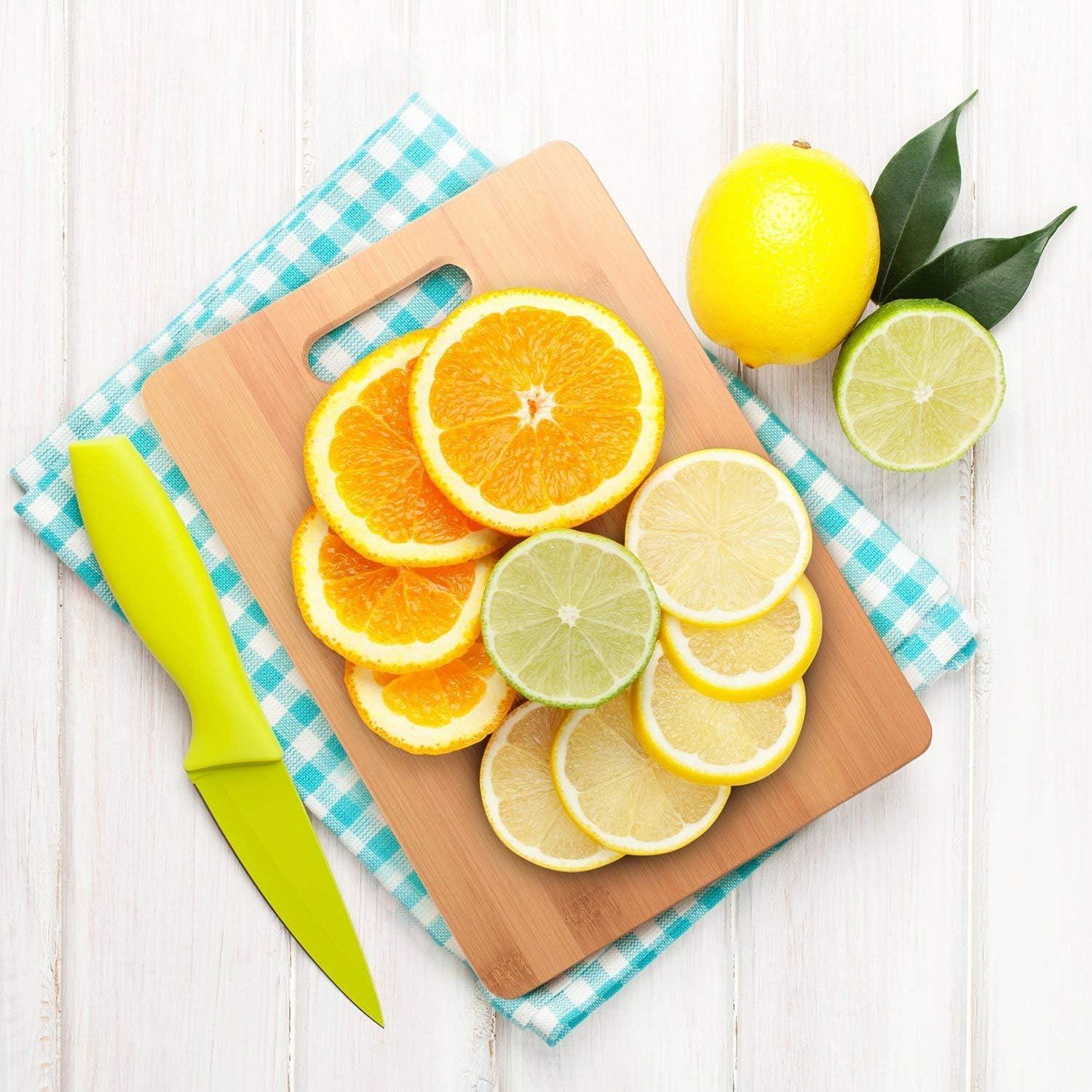 Bamboo Cutting Boards for Kitchen [Set of 3] Wood Cutting Board for Chopping Meat, Vegetables, Fruits, Cheese, Knife Friendly Serving Tray with Handles