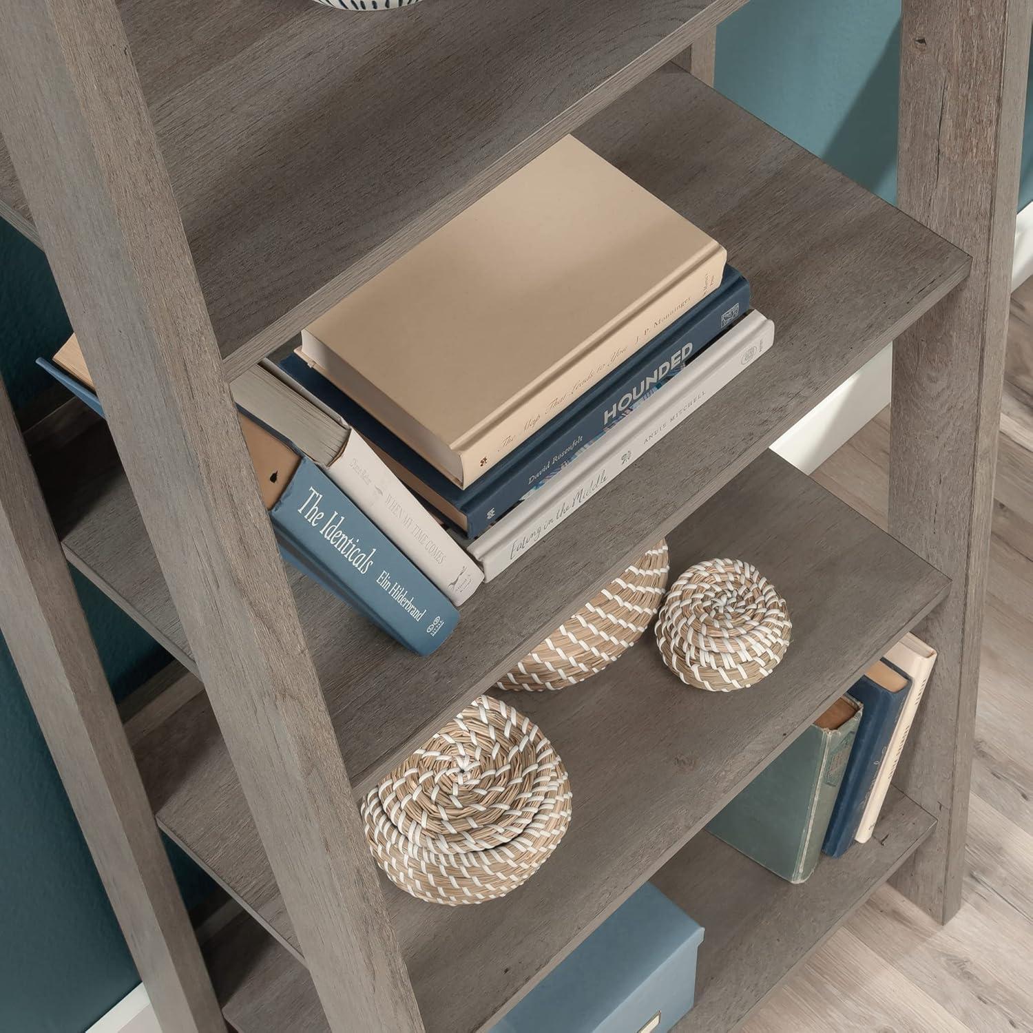 71.14" Trestle 5 Shelf Bookcase Mystic Oak - Sauder: Open Display, Fixed Shelves