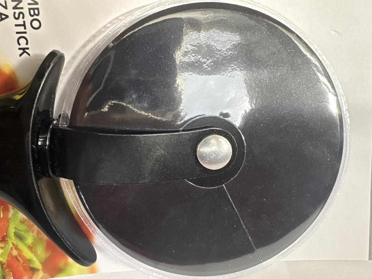 Farberware Professional Jumbo Non-Stick Stainless Steel Pizza Cutter in Black