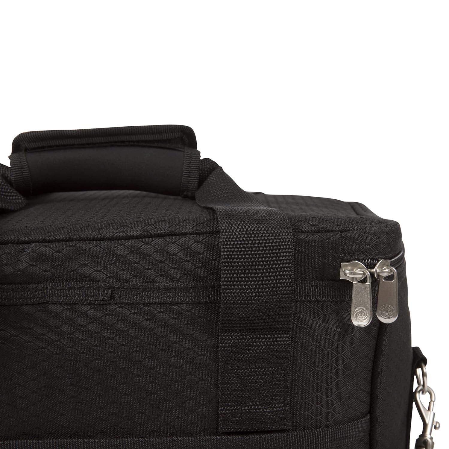 Arlmont & Co. Cellar 6-Bottle Wine Carrier & Cooler Tote with Trolley - Insulated Traveling Portable Wine Bag