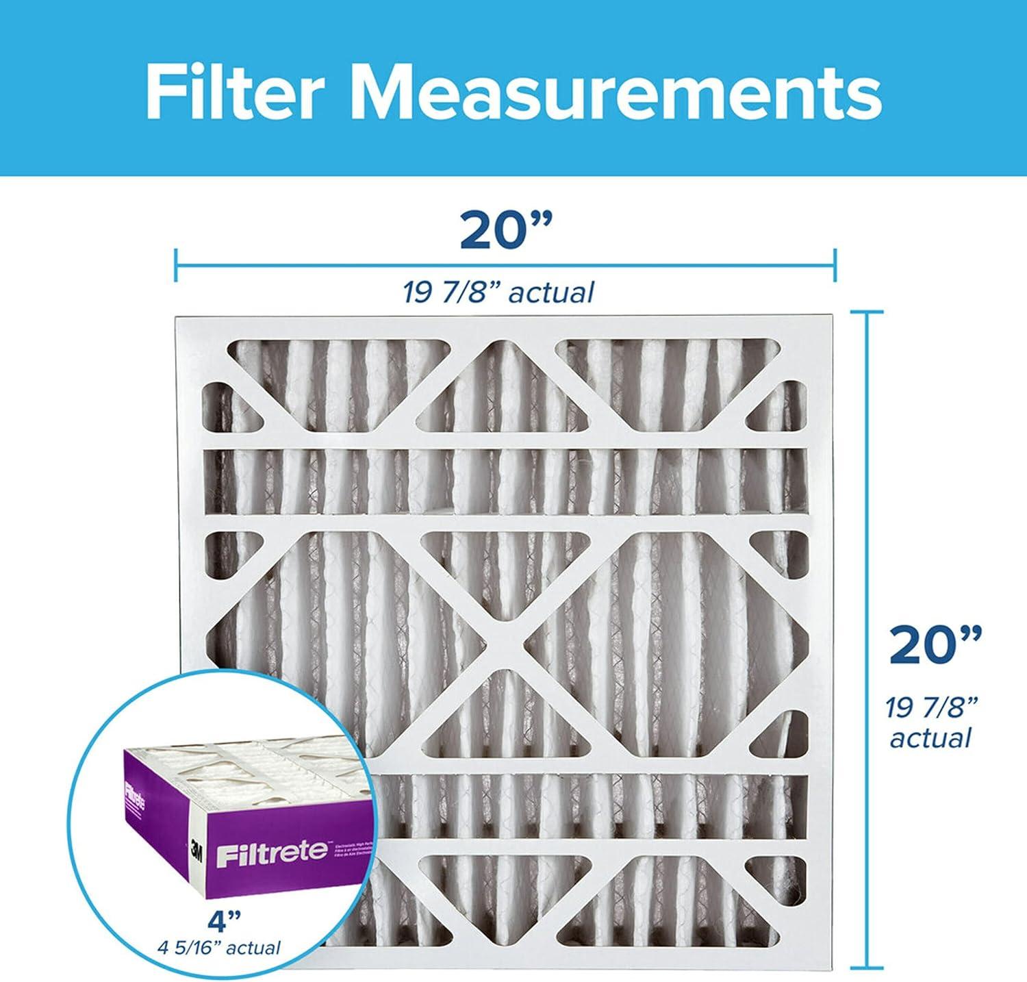 3M Filtrete Healthy Living 1550 MPR Ultra Allergen Reduction Filters 20x20x4 2-PK