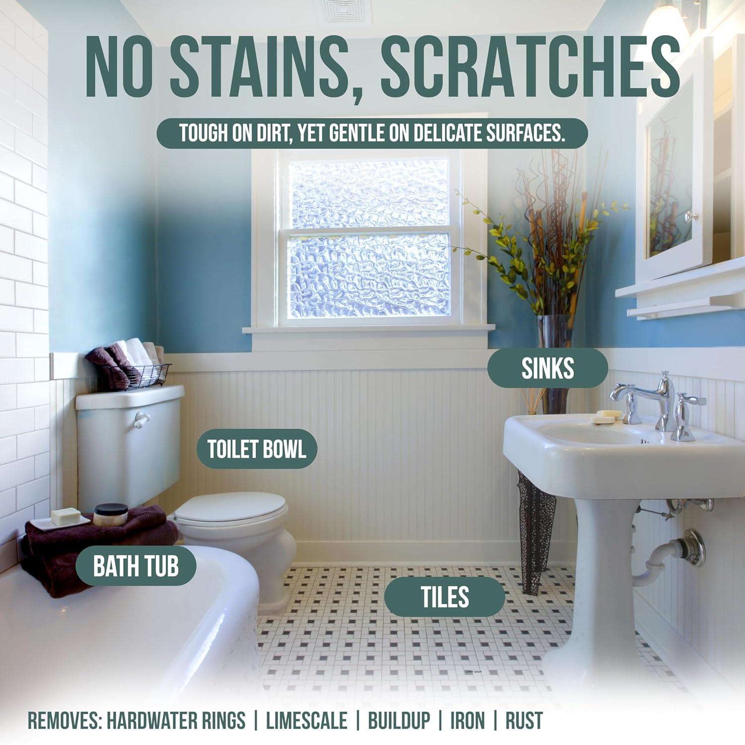 Powerstone Pumice Stone Toilet Bowl Cleaner with Handle (1-pack) - A Reliable and Harmless Solution for Cleaning