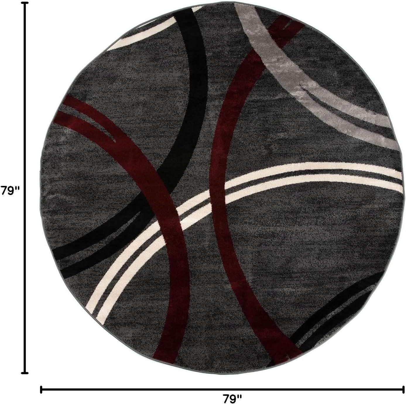 World Rug Gallery Contemporary Abstract Circles Design Area Rug