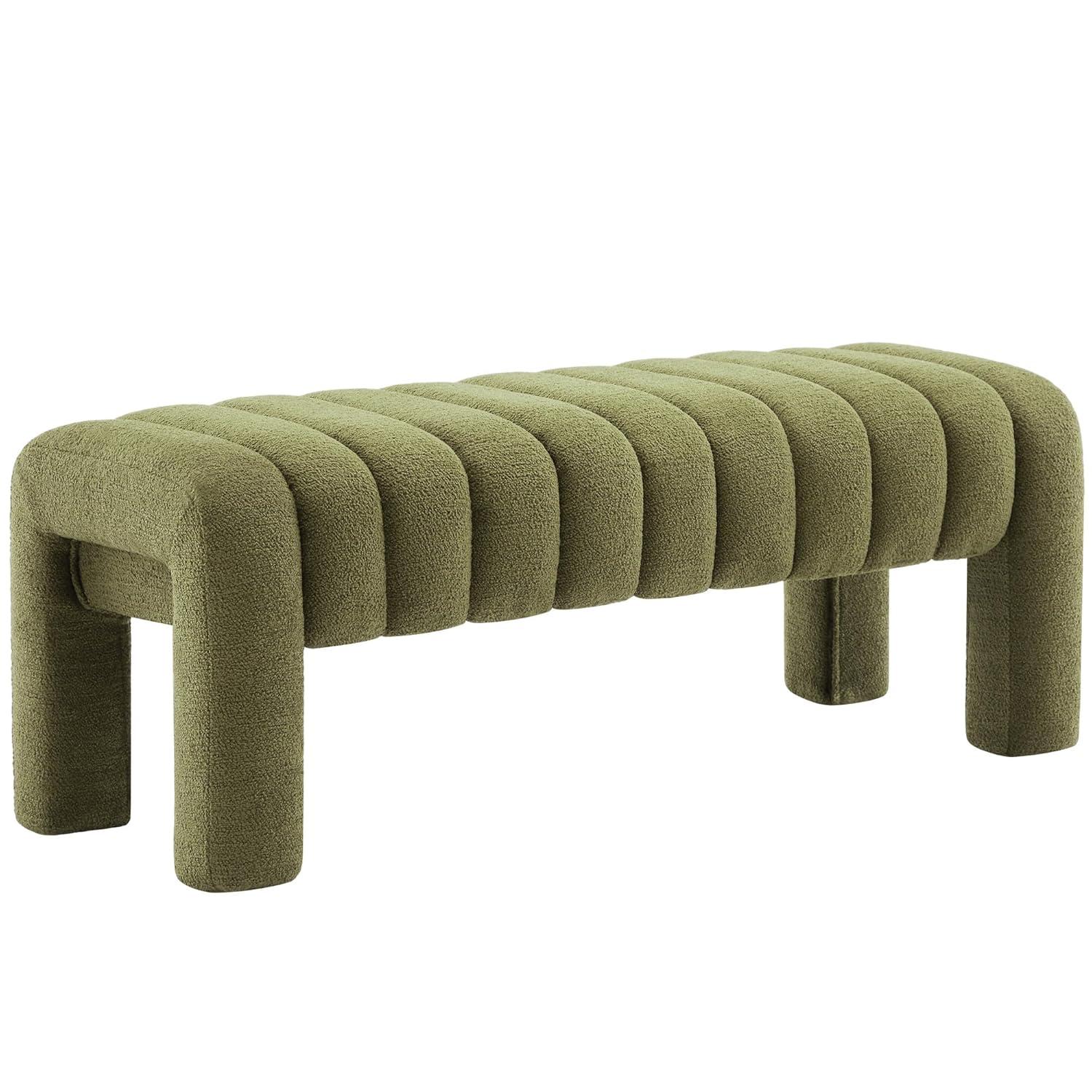 Oyan 43"or 63"W Channel Tufted Upholstered Bedroom Bench