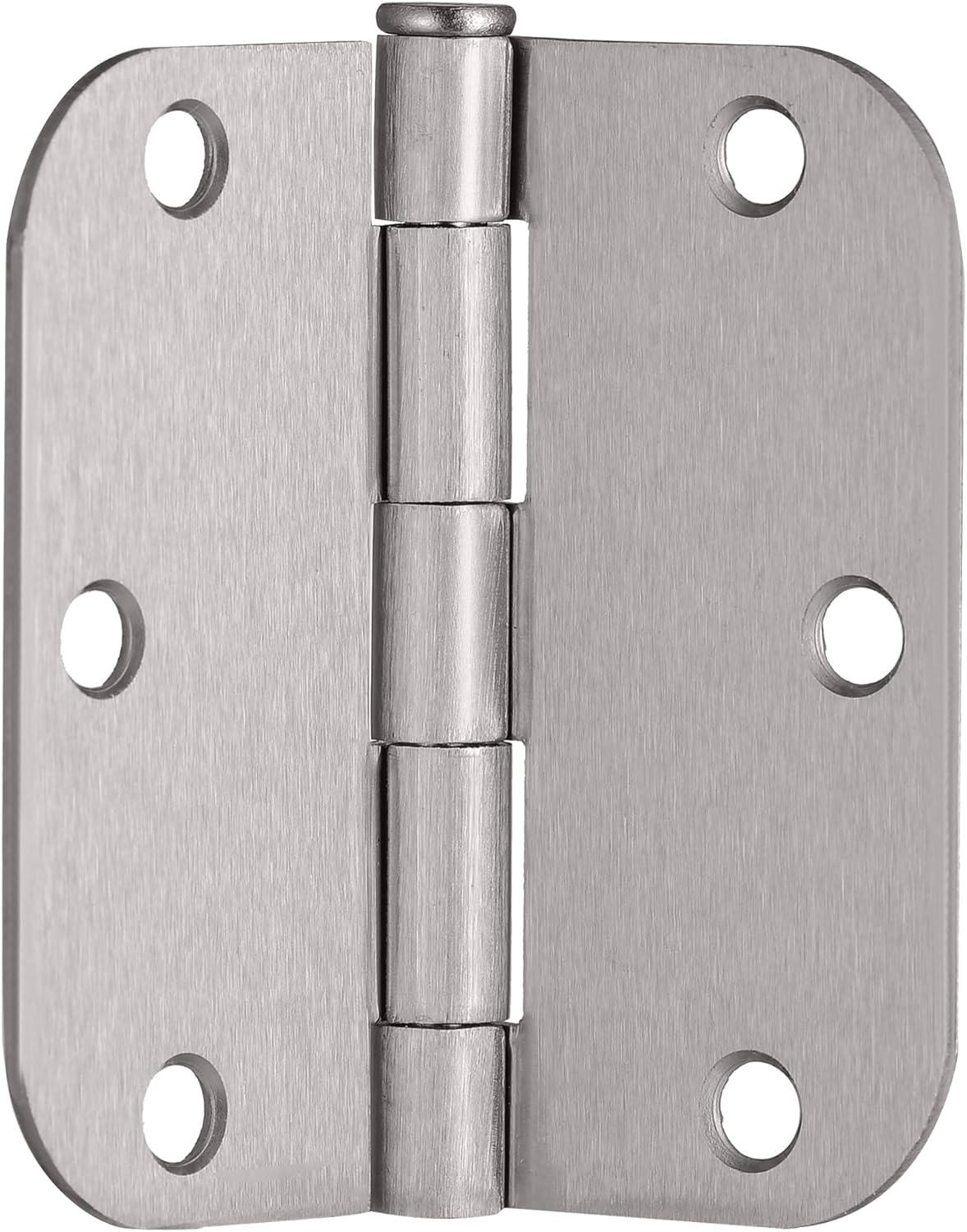 Satin Nickel 3.5-Inch Steel Butterfly Door Hinges, 9-Pack