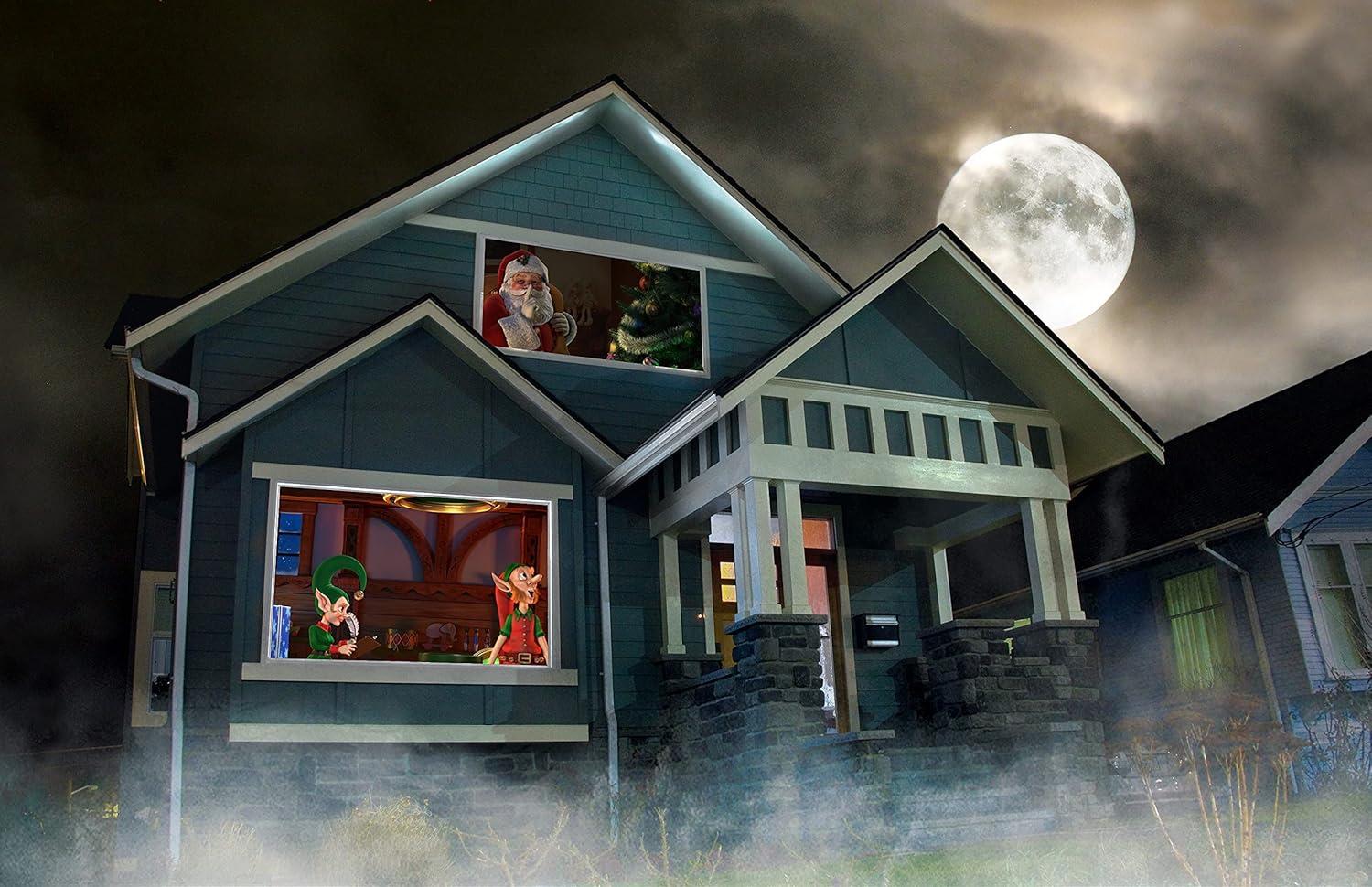 Holiscapes Holiday Digital Decoration Kit - Includes 16 AtmosFX® Video Effects, HD projector, Projection Screen