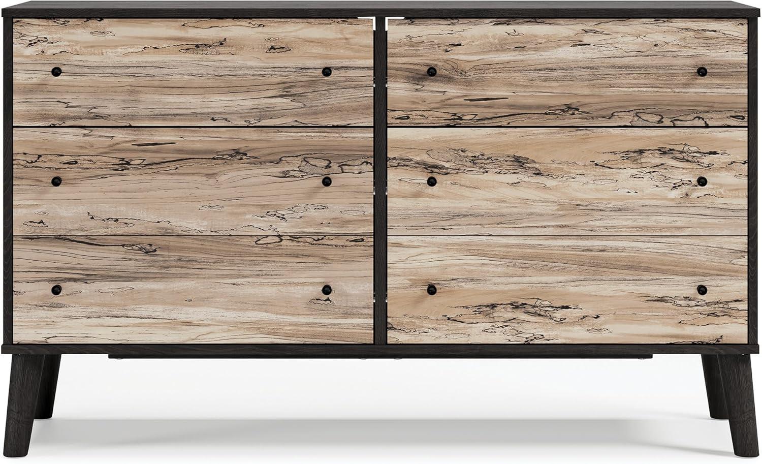Signature Design by Ashley Contemporary Piperton Dresser, Two-tone Brown/Black