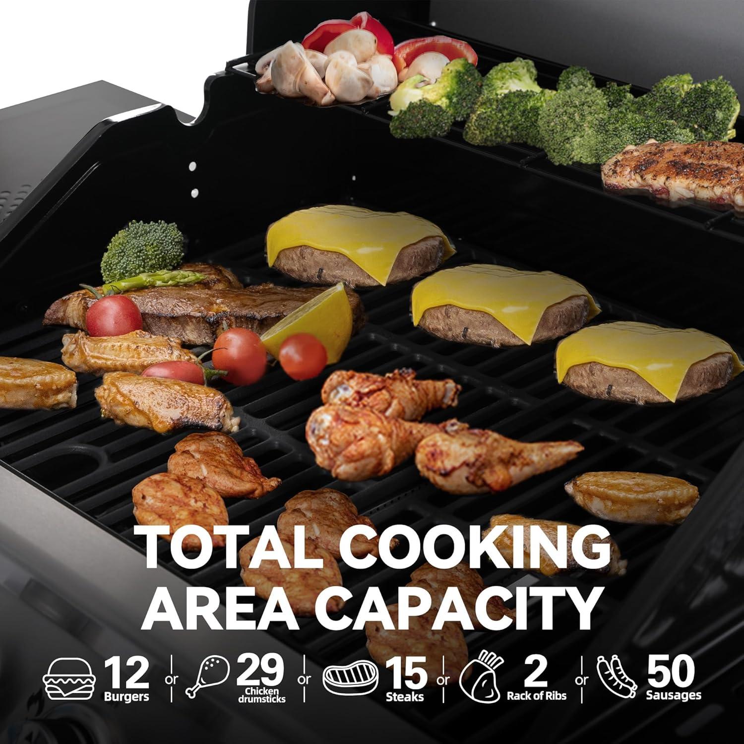 Royal Gourmet GA4400T Stainless Steel 4-Burner BBQ Gas Grill, 40,000 BTU