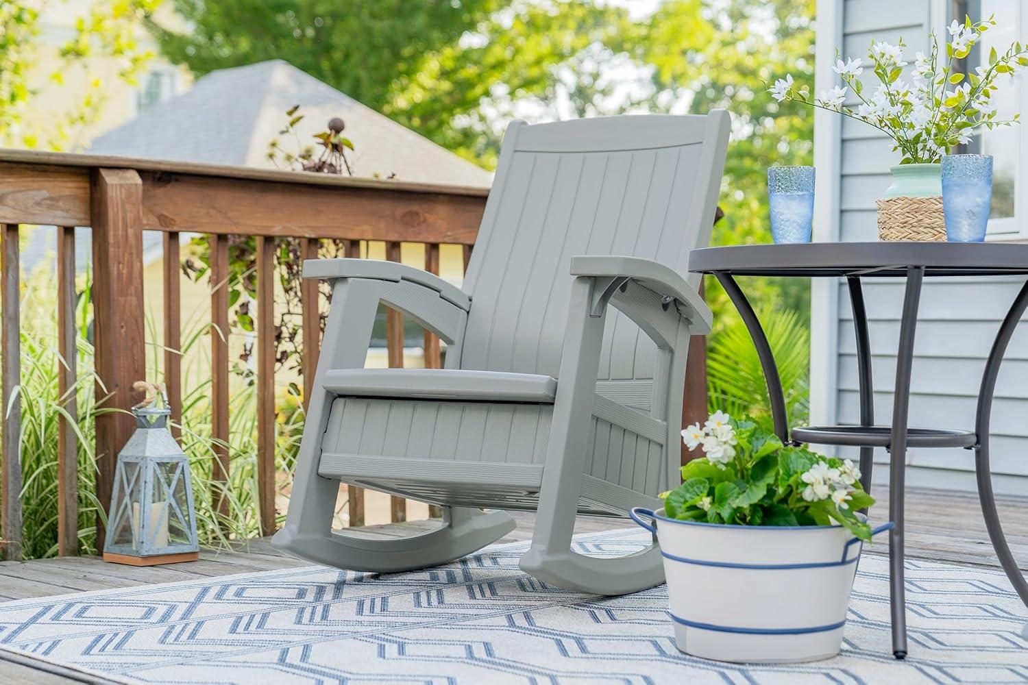 Suncast Suncast Outdoor Rocking Chair with Storage