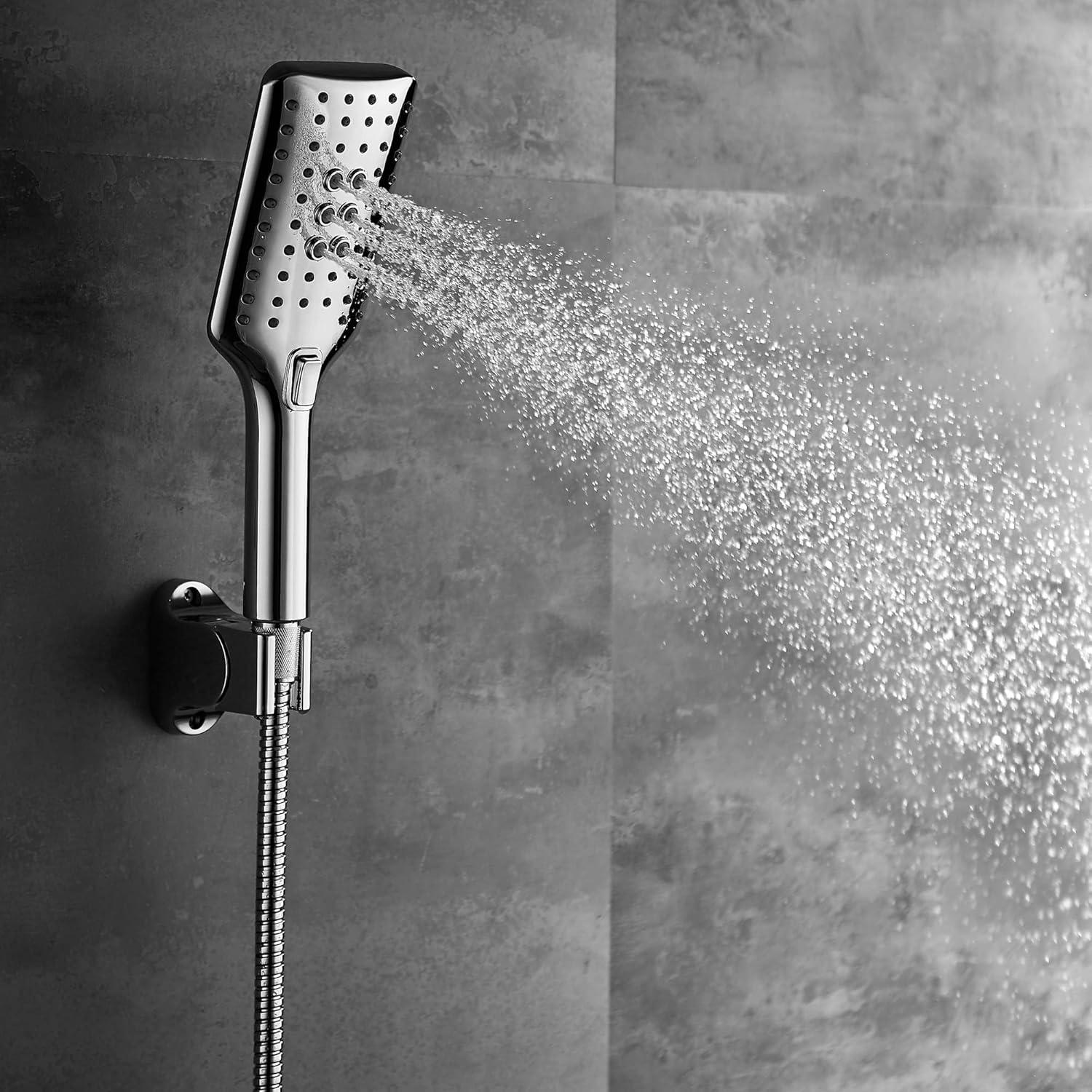 Pulse Showerspas Resort 10-in Rain Showerhead Combo Shower System with Adjustable Handshower Slide Bar and Pressure Balanced Mixing Valve 3008-MB-1.8GPM