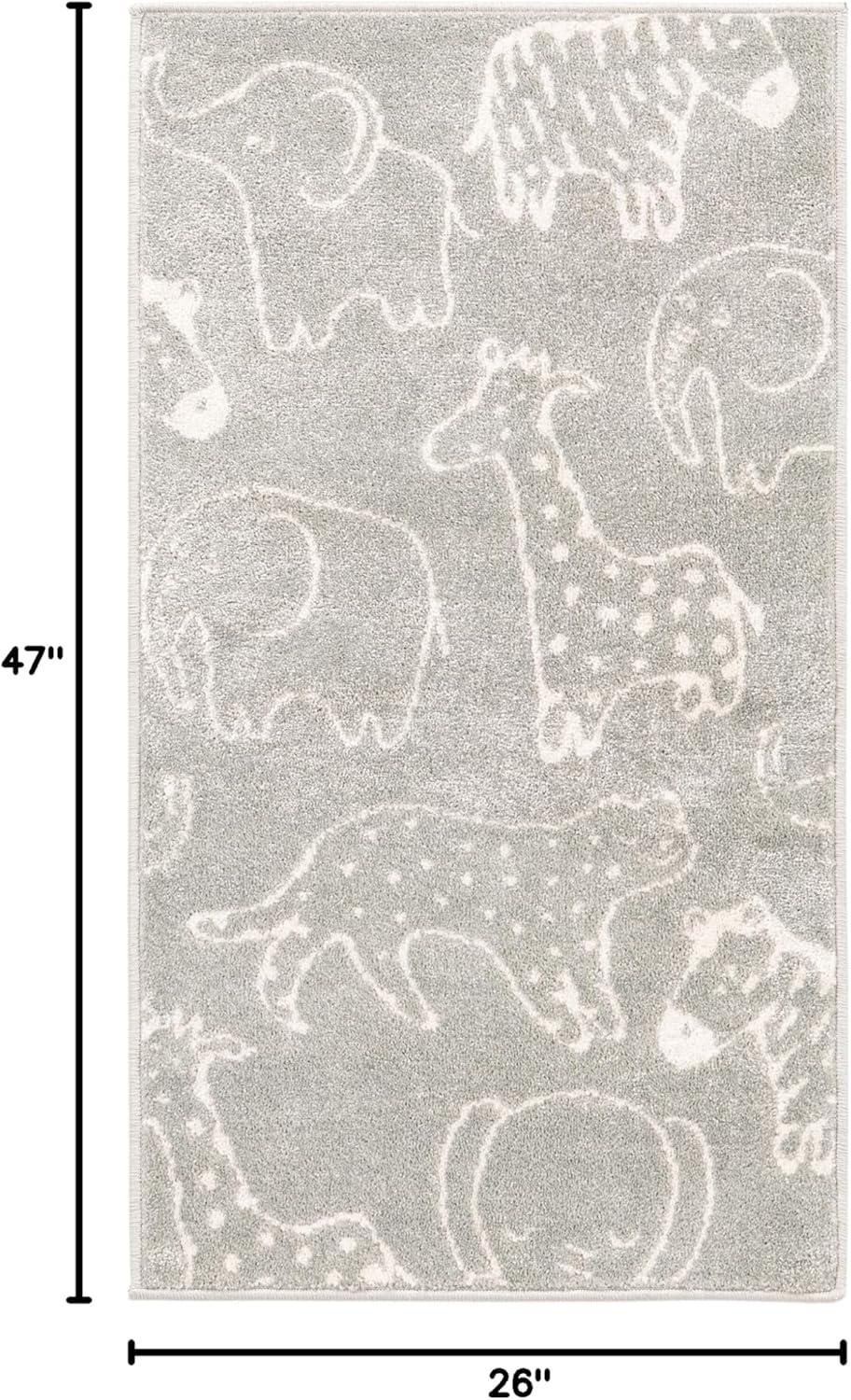 Whimsy Safari Animals Kid Rug