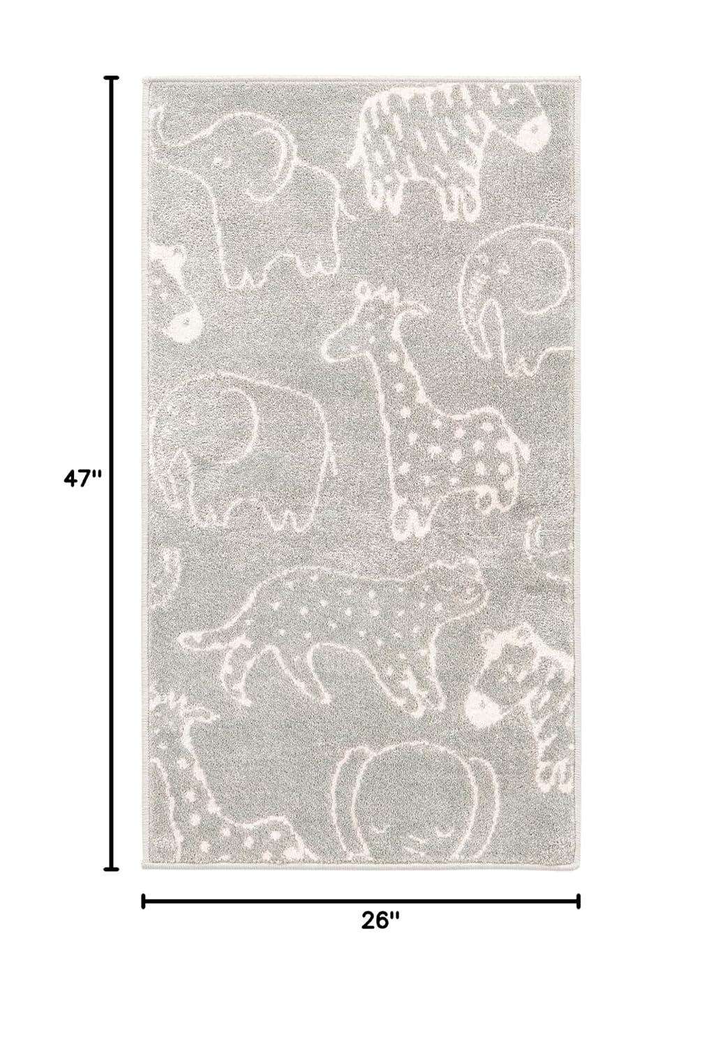 Whimsy Safari Animals Kid Rug