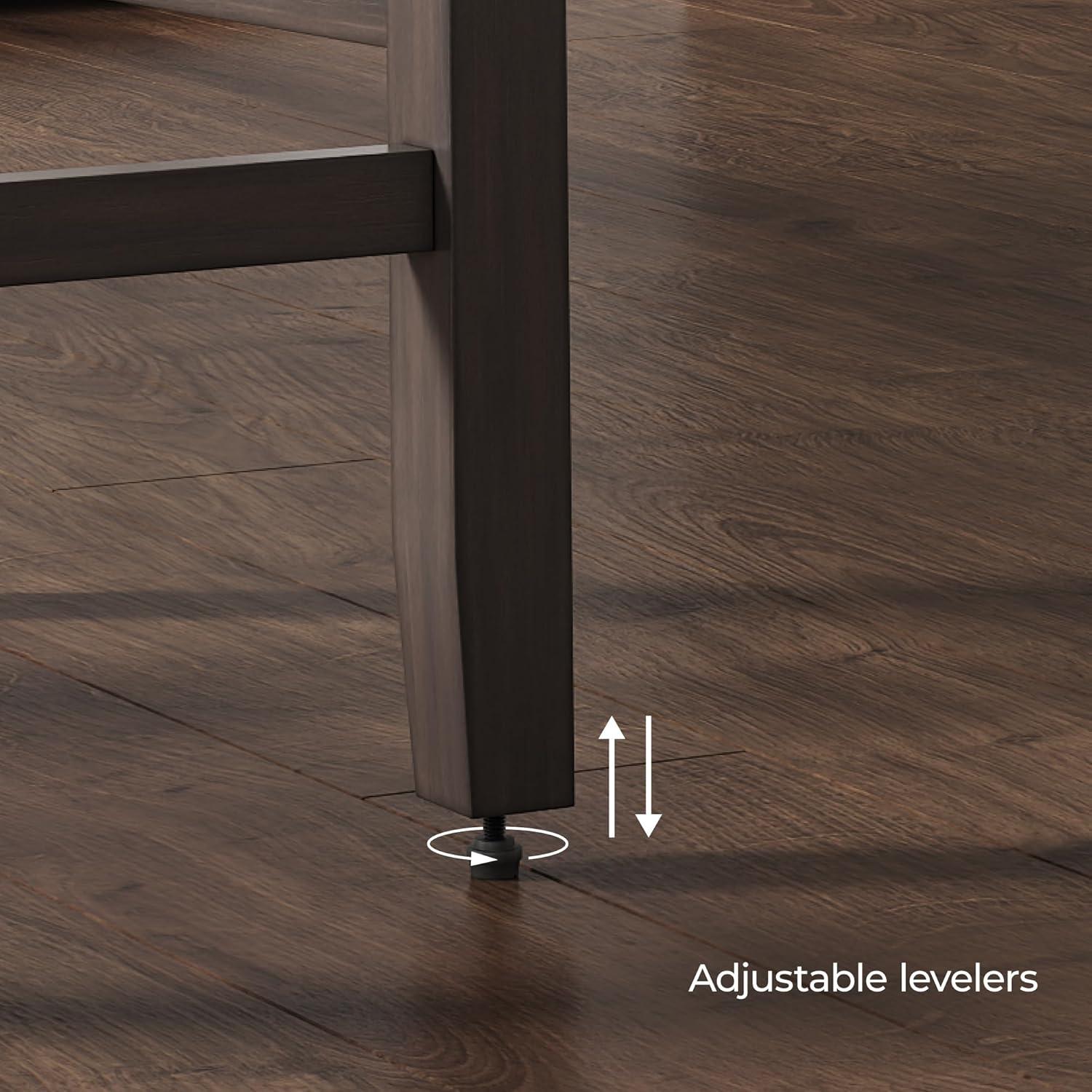 Transitional Light and Dark Brown Rectangular Dining Table Set with Bench