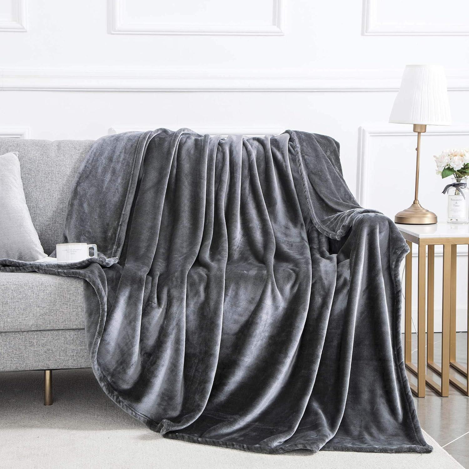 IMPERIAL HOMEWARE LONDON LIMITED Reversible Mink Faux Plush Fur Fleece Blanket