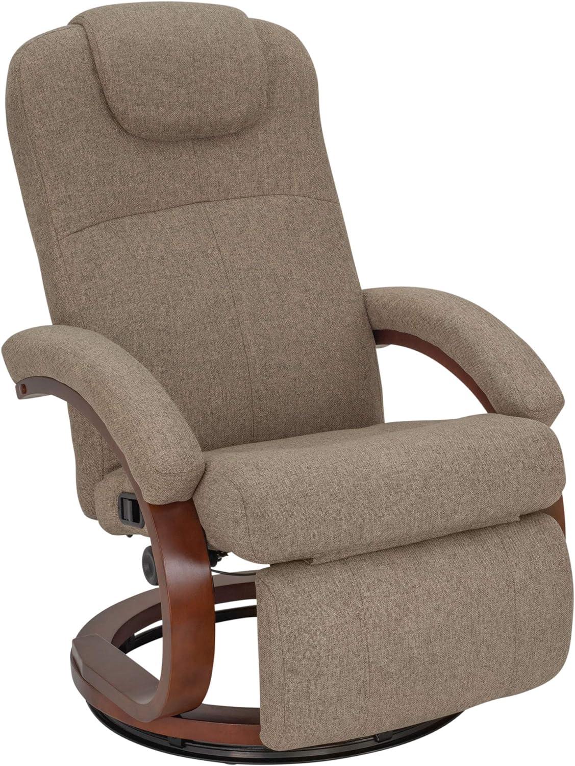 RecPro Charles 28" RV Euro Chair Recliner | Modern Design | RV Furniture | Cloth (Oatmeal, 1 Chair)