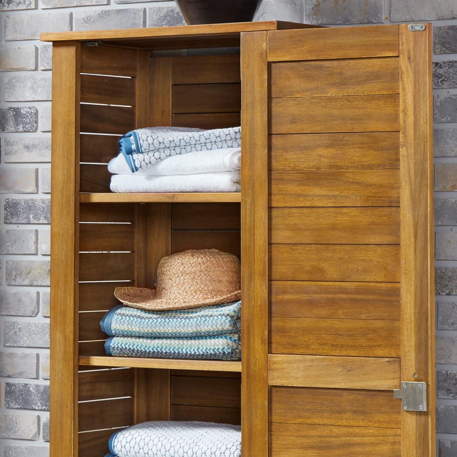 Homestyles Maho Brown Wood Storage Cabinet