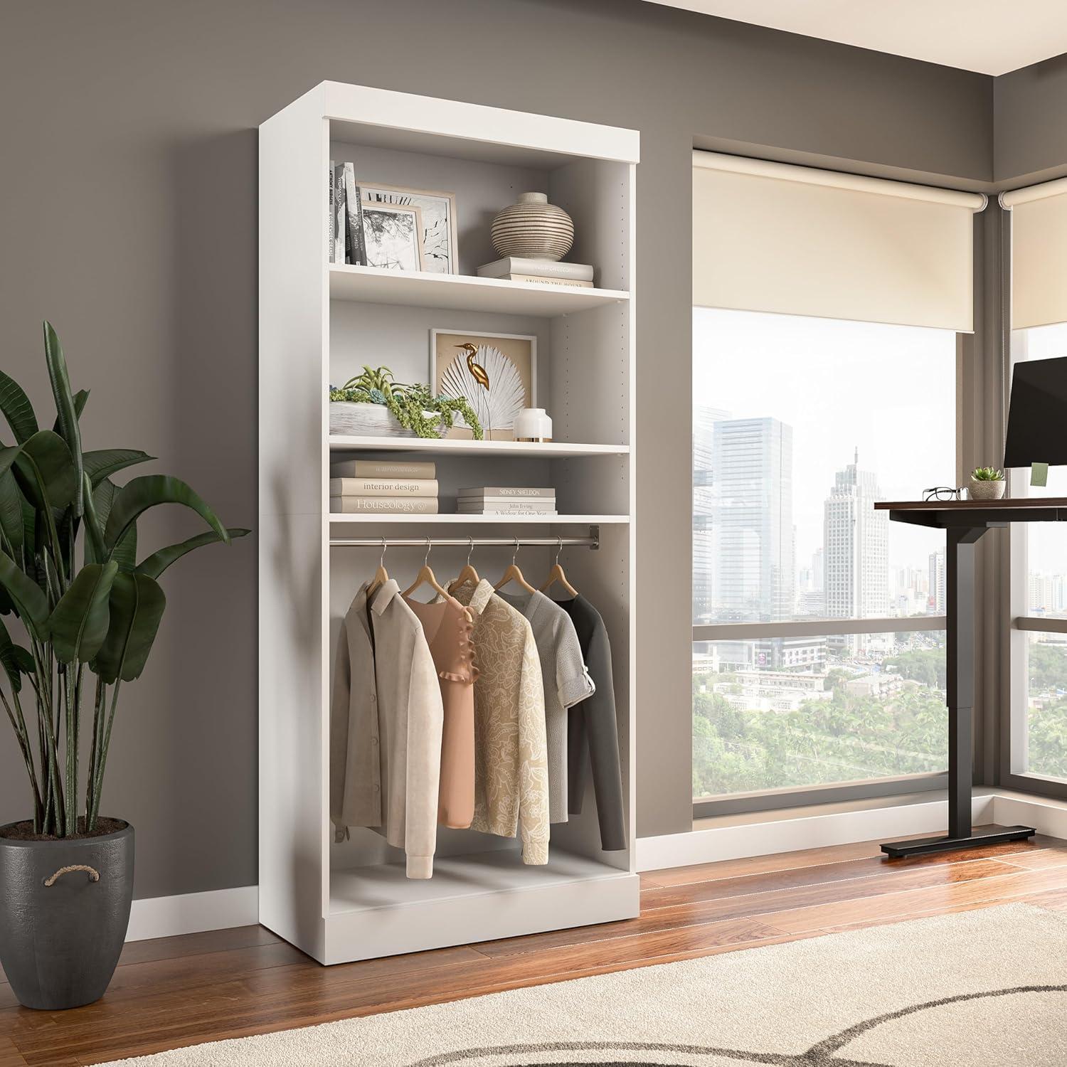 Bestar Pur 36W Closet Organizer in white