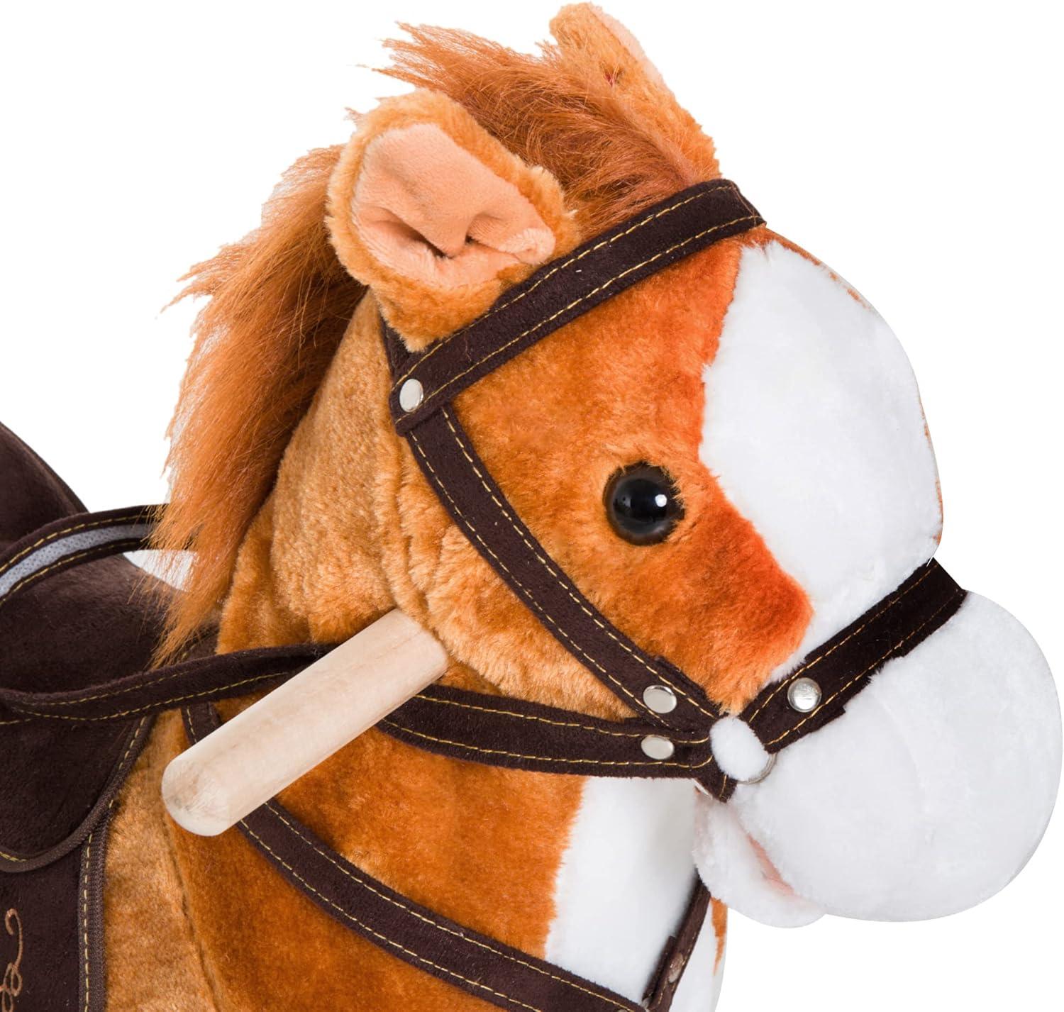 Qaba Kids Plush Toy Rocking Horse