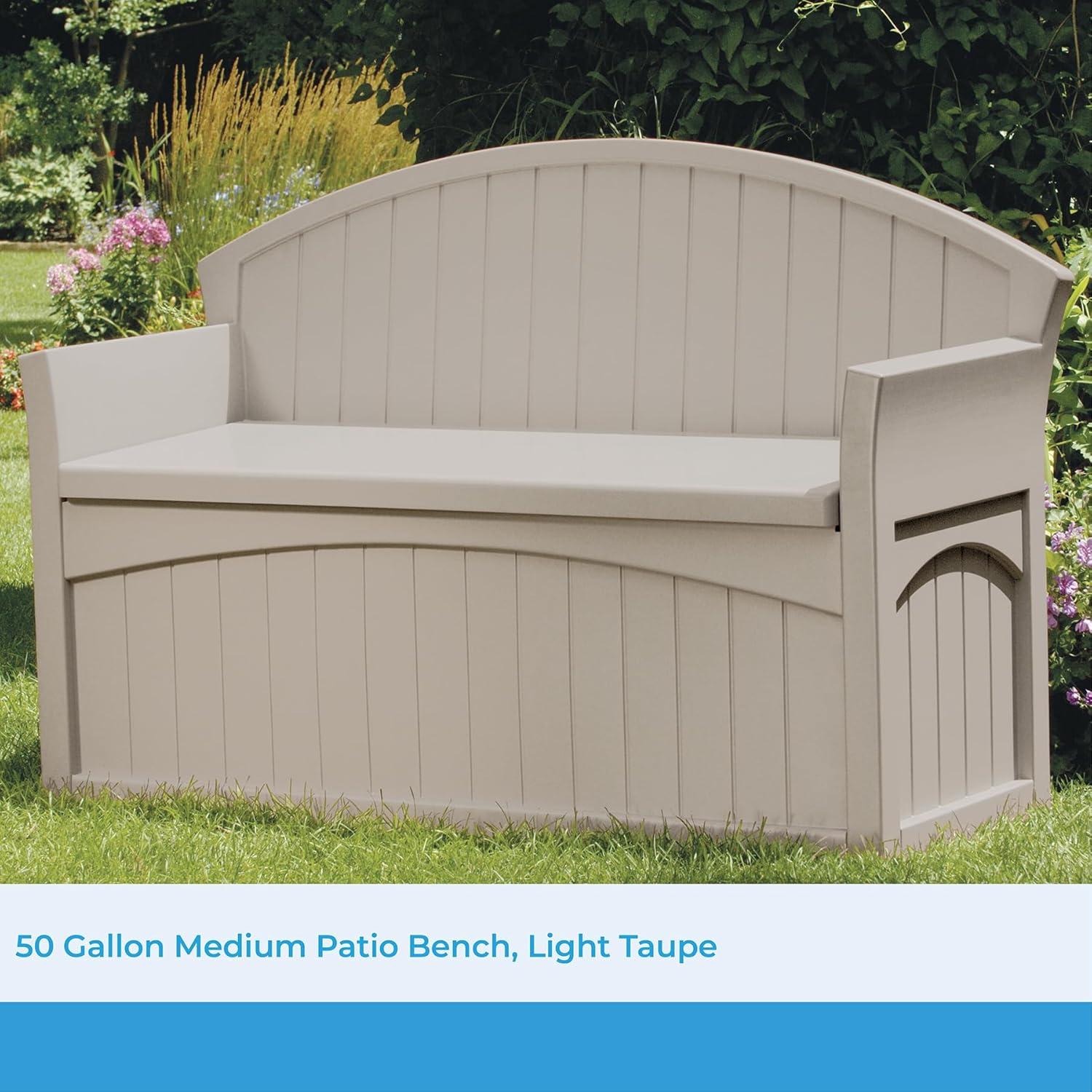 Suncast Suncast 50 Gallon Patio Storage Bench - Light Taupe